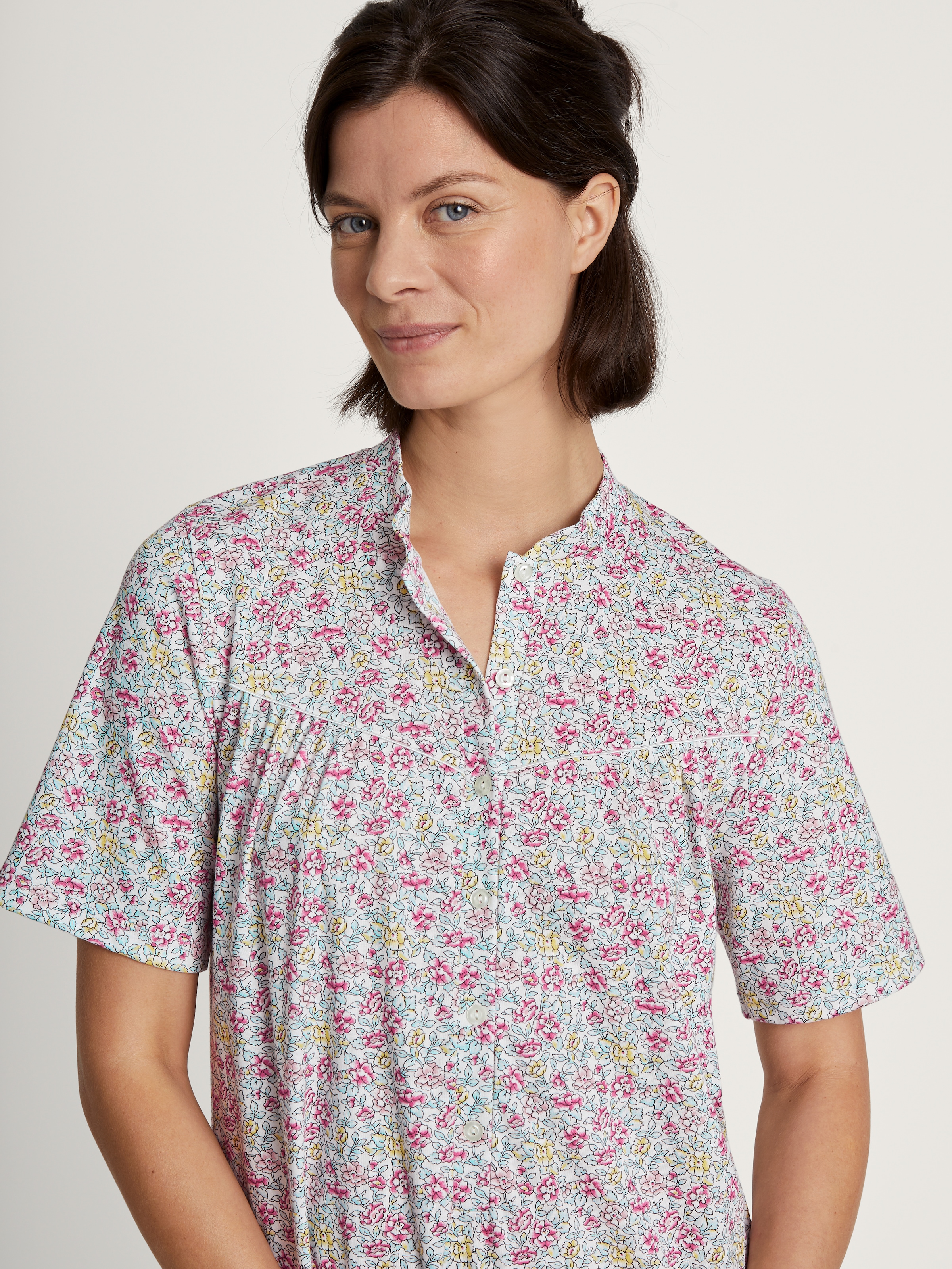 CALIDA Nachthemd »Soft Cotton« Knopfleiste, Interlock-Qualität, Pure Cotton, weich, Kurzarm
