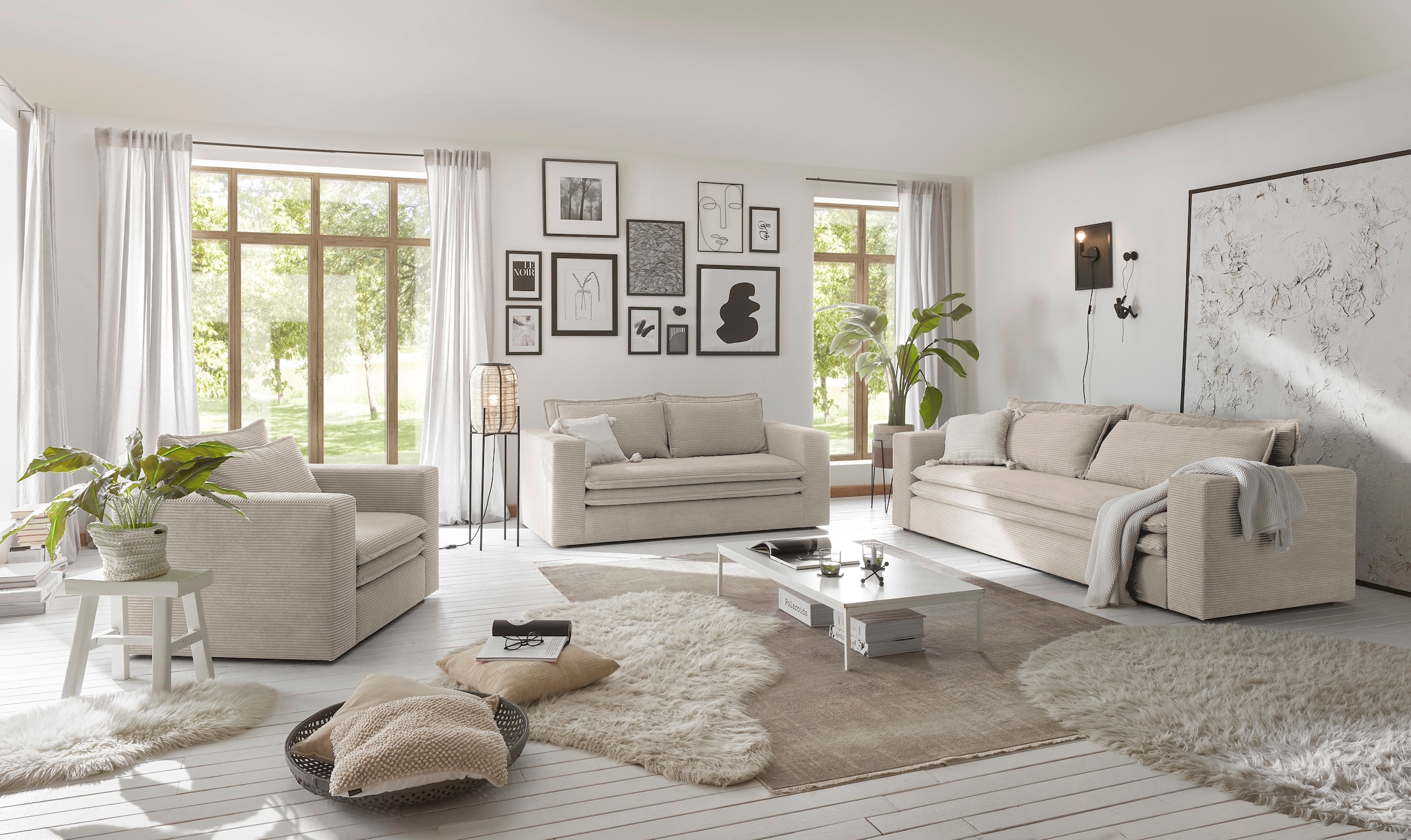 Home affaire Loveseat »PIAGGE« Hochwertiger Cord, trendiger Loveseat
