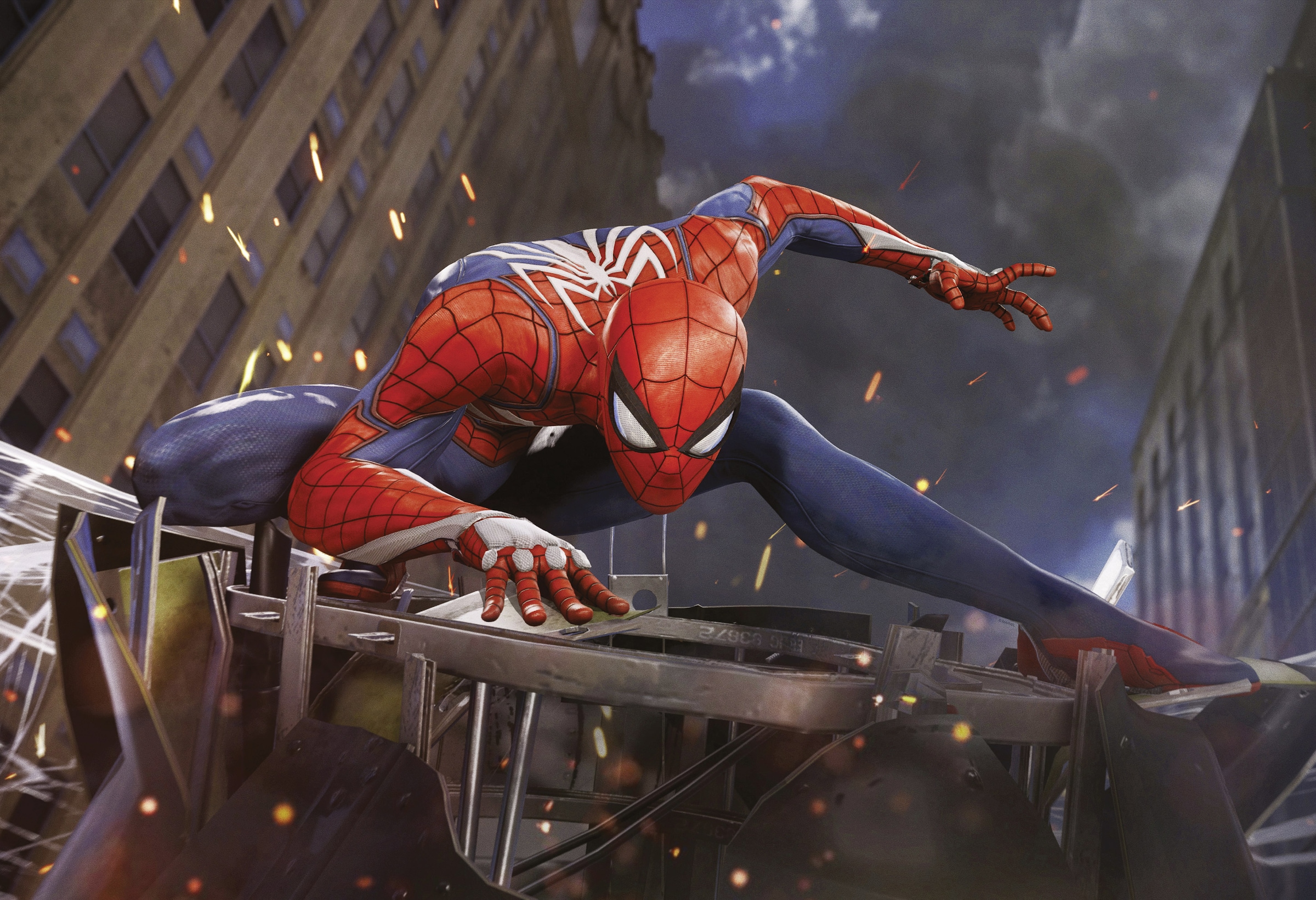 Komar Leinwandbild »Marvel Spider-Man Landing« Disney 1 Stk. tlg. 90 x 60 cm (Breite x Höhe) - Kinderzimmer, Dekoration