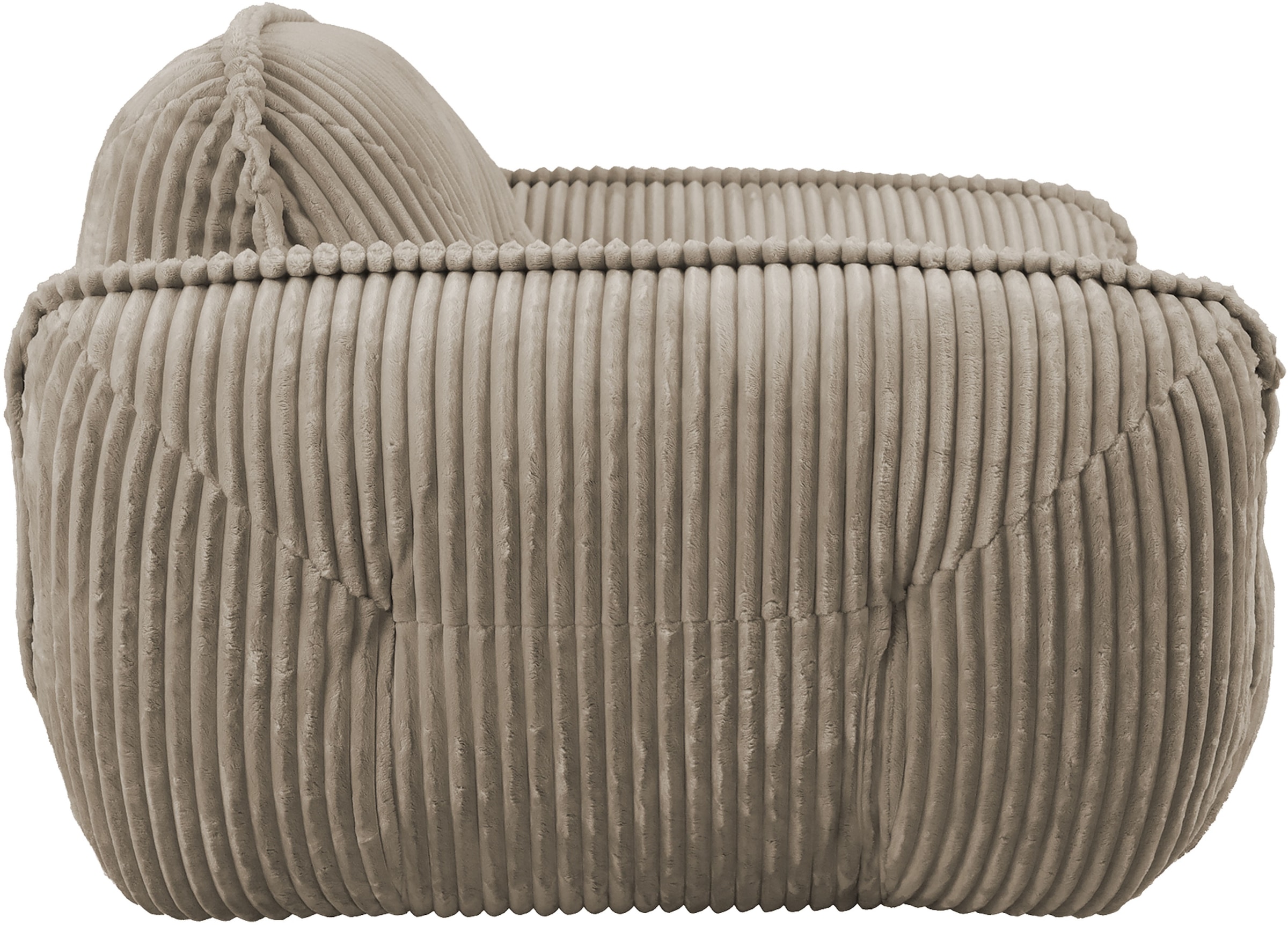 TRENDMANUFAKTUR Fauteuil »Be Fluffy, mit Rundumbezug, moderner breiter Kedernaht« avec confort d'assise doux, en velours côtelé large de haute qualité au toucher doux