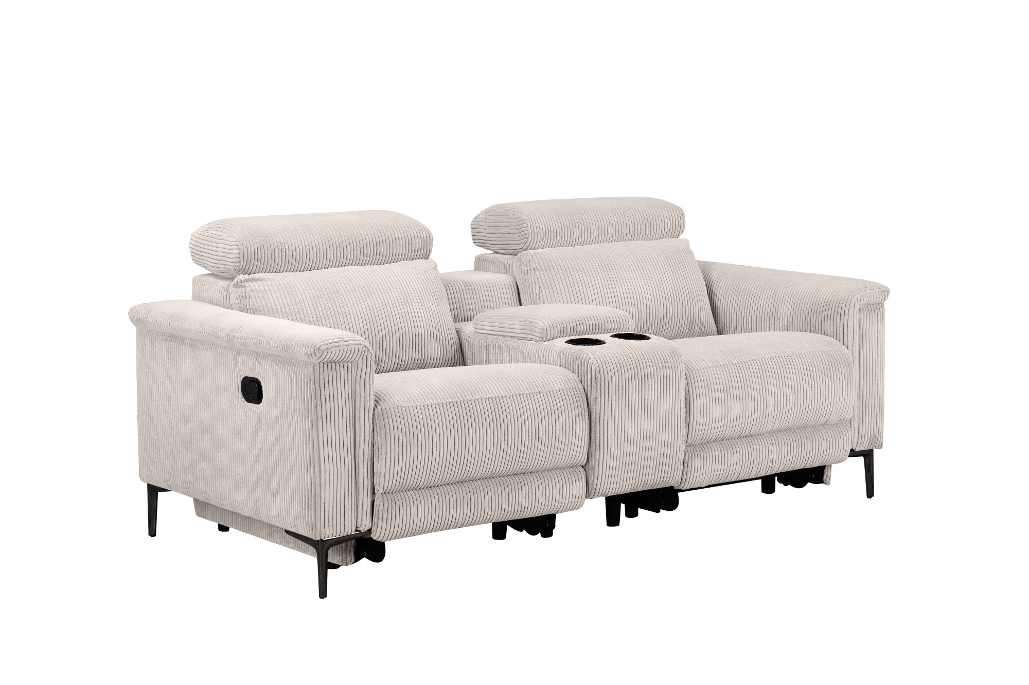 GOODproduct 2-Sitzer »LUND Cord, Relaxfunktion, TV-Sessel, manuell/elektrisch (USB-A)« m. elektrischer o. manueller Relaxfunktion, Getränkehalter u. Staufach