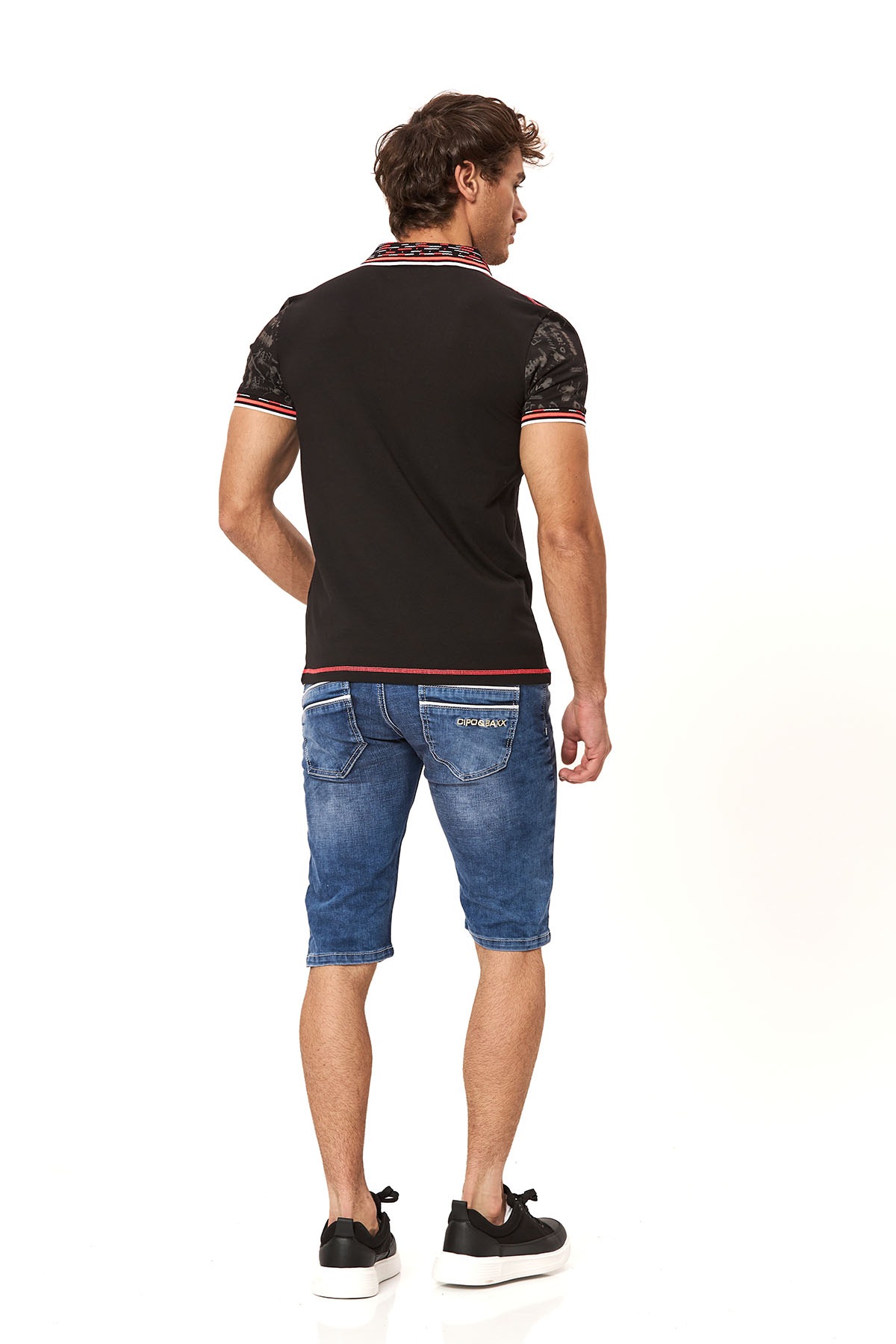 Cipo & Baxx Bermuda en jean Baumwolle, regular fit