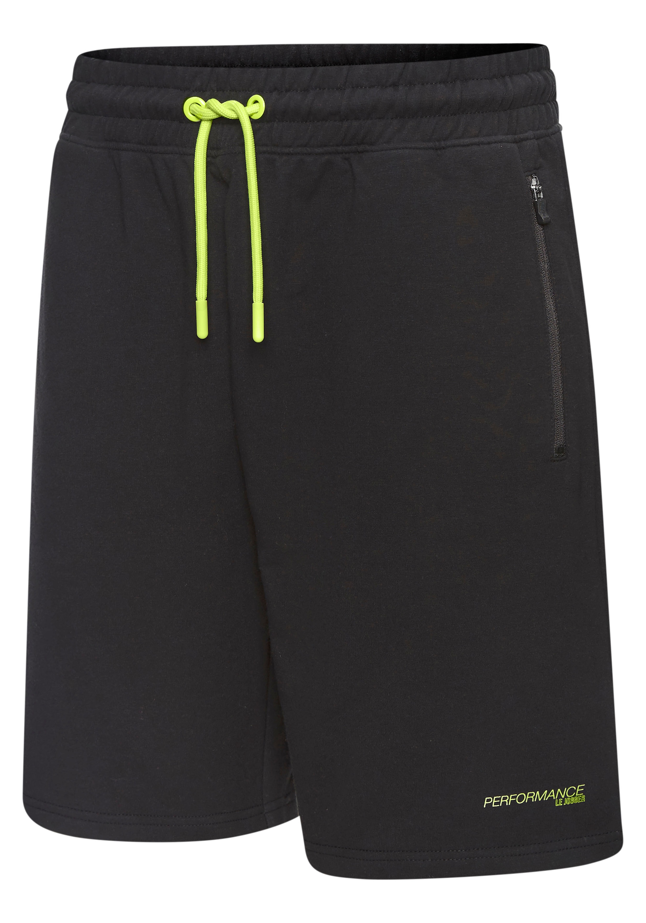 Le Jogger Performance Funktionsshorts  Perfomance Shorts mit Kontrast-Kordel und Reissverschlusstaschen