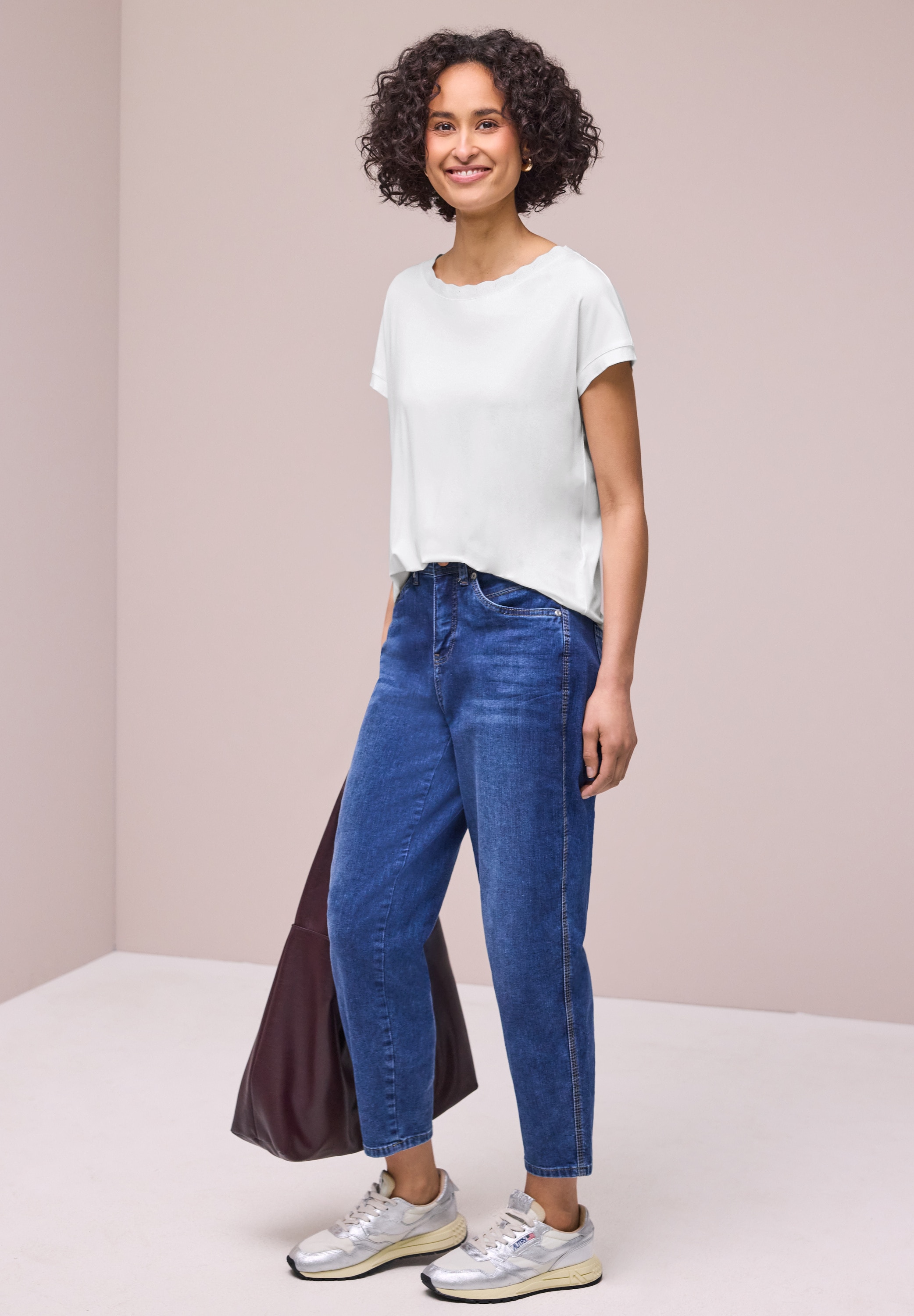 STREET ONE Haut de chemise avec ruban décoratif