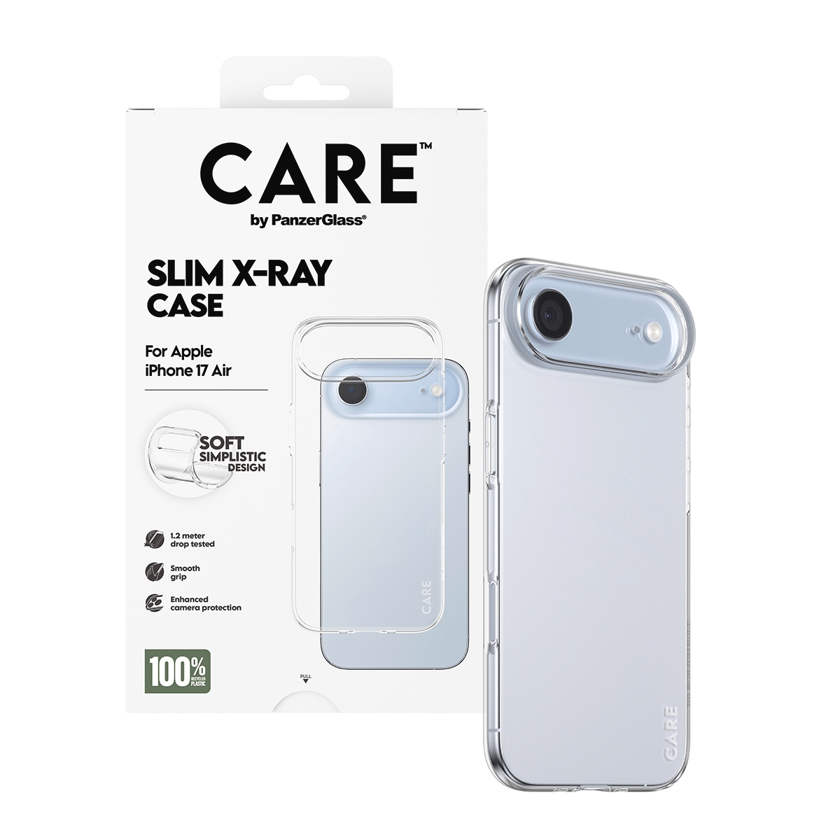 CARE by PanzerGlass Housse pour téléphone portable »Slim X-Ray Case für Apple iPhone Air« Backcover, Schutzhülle, Handyschutzhülle, Case, Schutzcase, stossfest