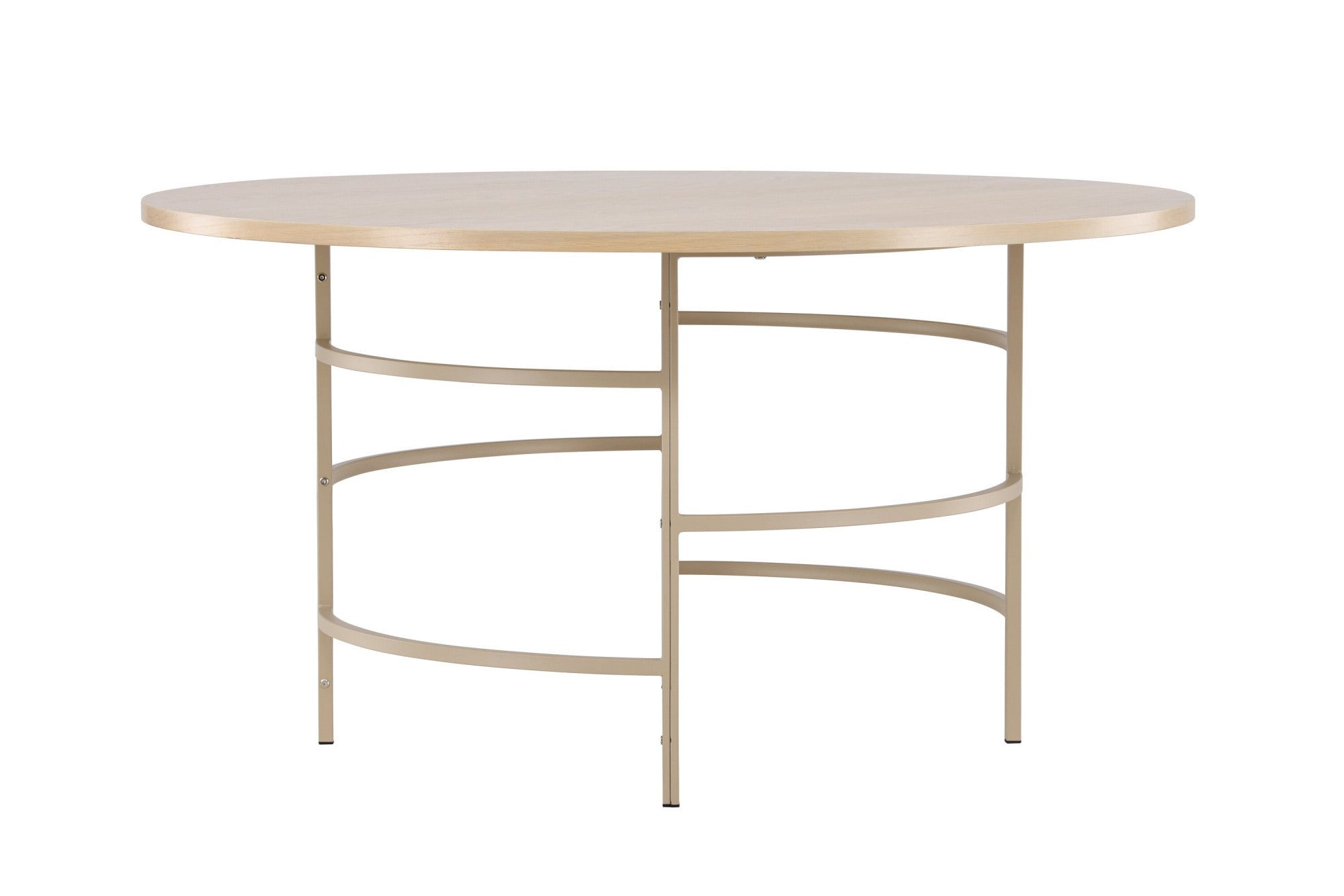 Venture Home Esstisch »Copenhagen, runder Esstisch Ø 140 cm in skandinavischer Eleganz« Esszimmertisch, MDF, Metallbeine, rund, geräumig, kontrastreich