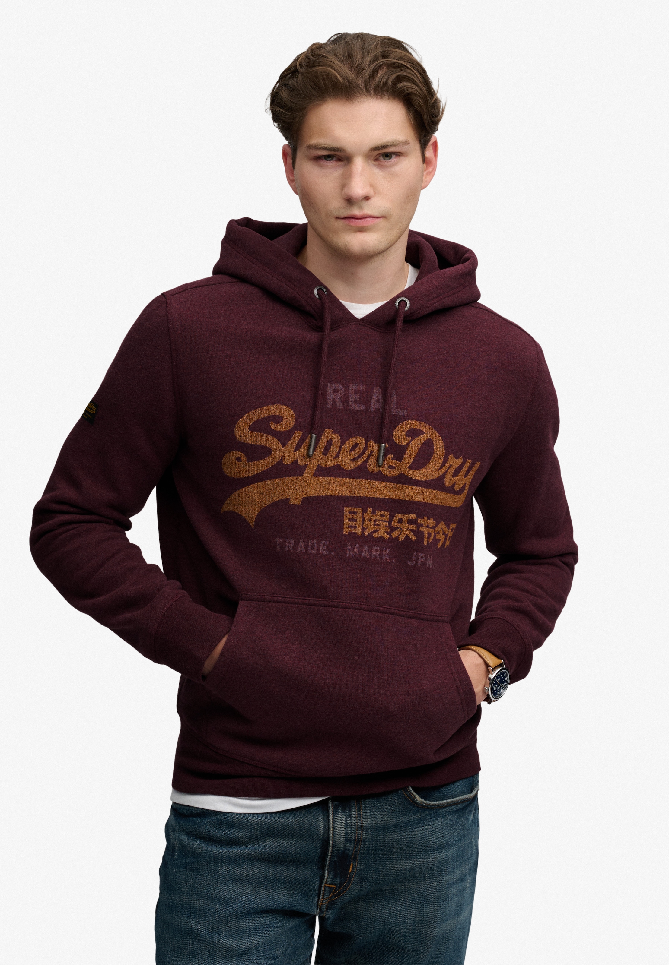 Superdry Kapuzensweatshirt »VL HERITAGE RELAXED HOOD«, Baumwollmischung, relaxed fit
