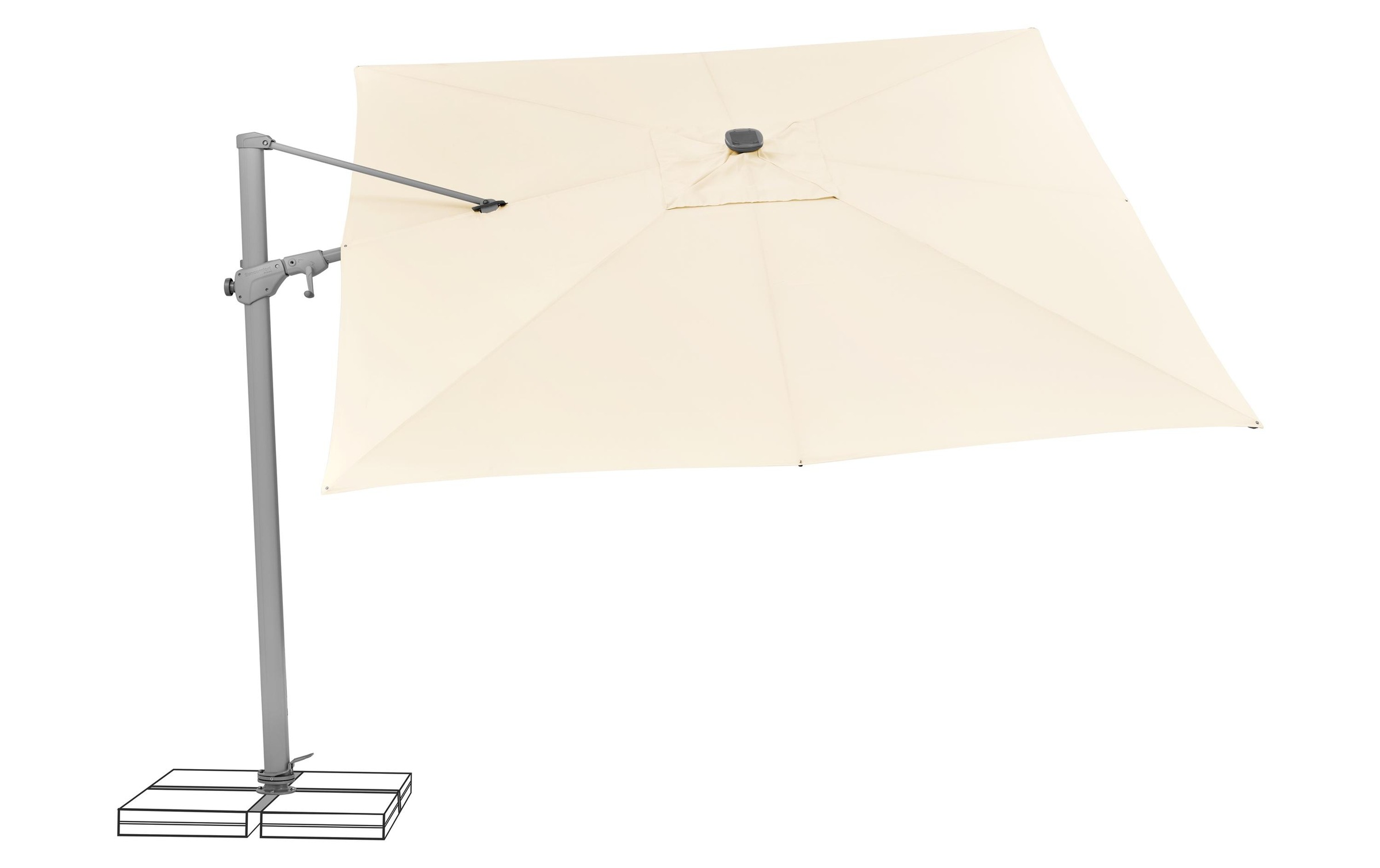   Parasol »Suncomfort by Glatz Varioflex Solar LED, 300 x 300 cm«