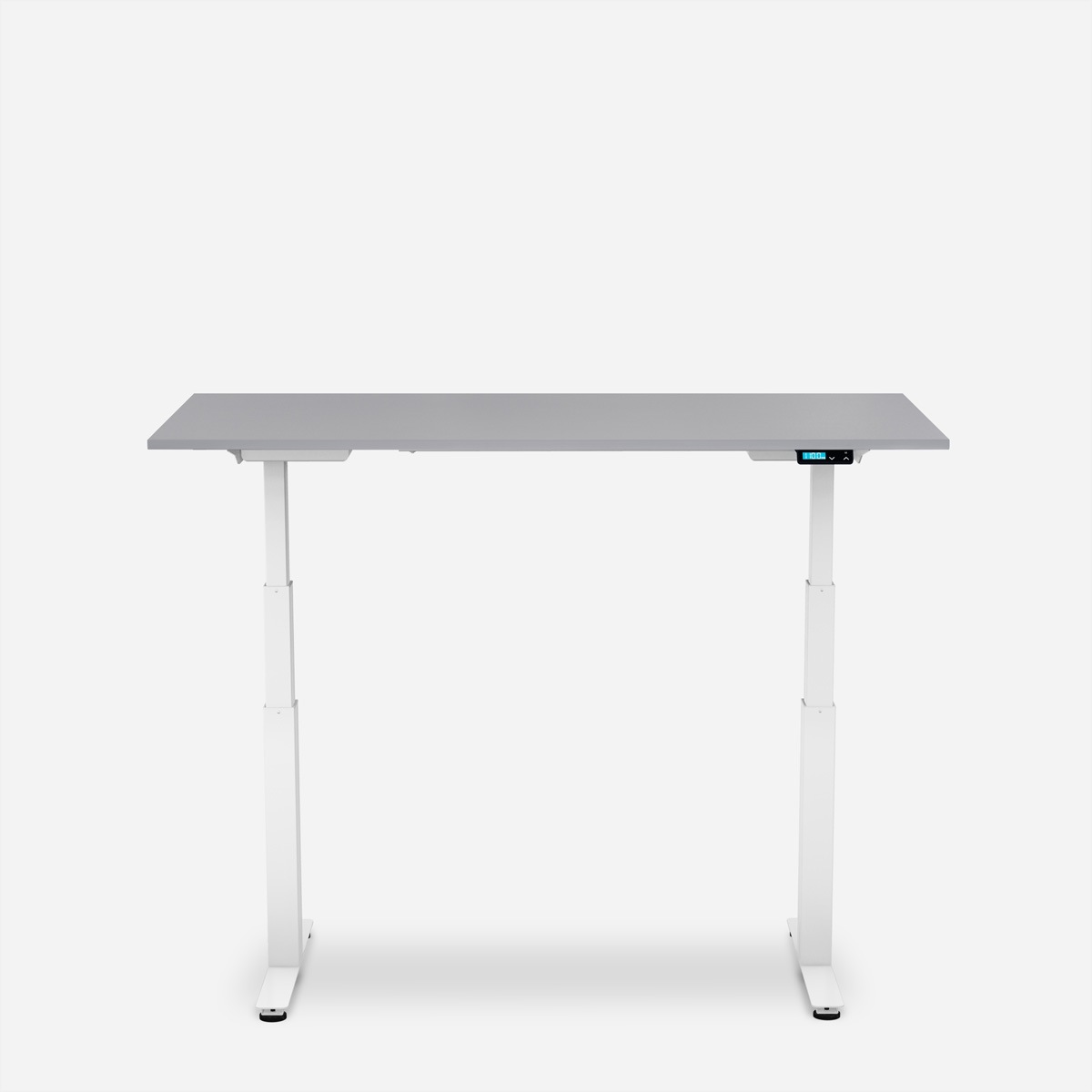   »WRK21 Schreibtisch Work 140 x 80 cm, Höhenverstellbar, Grau Uni / Weiss« ()