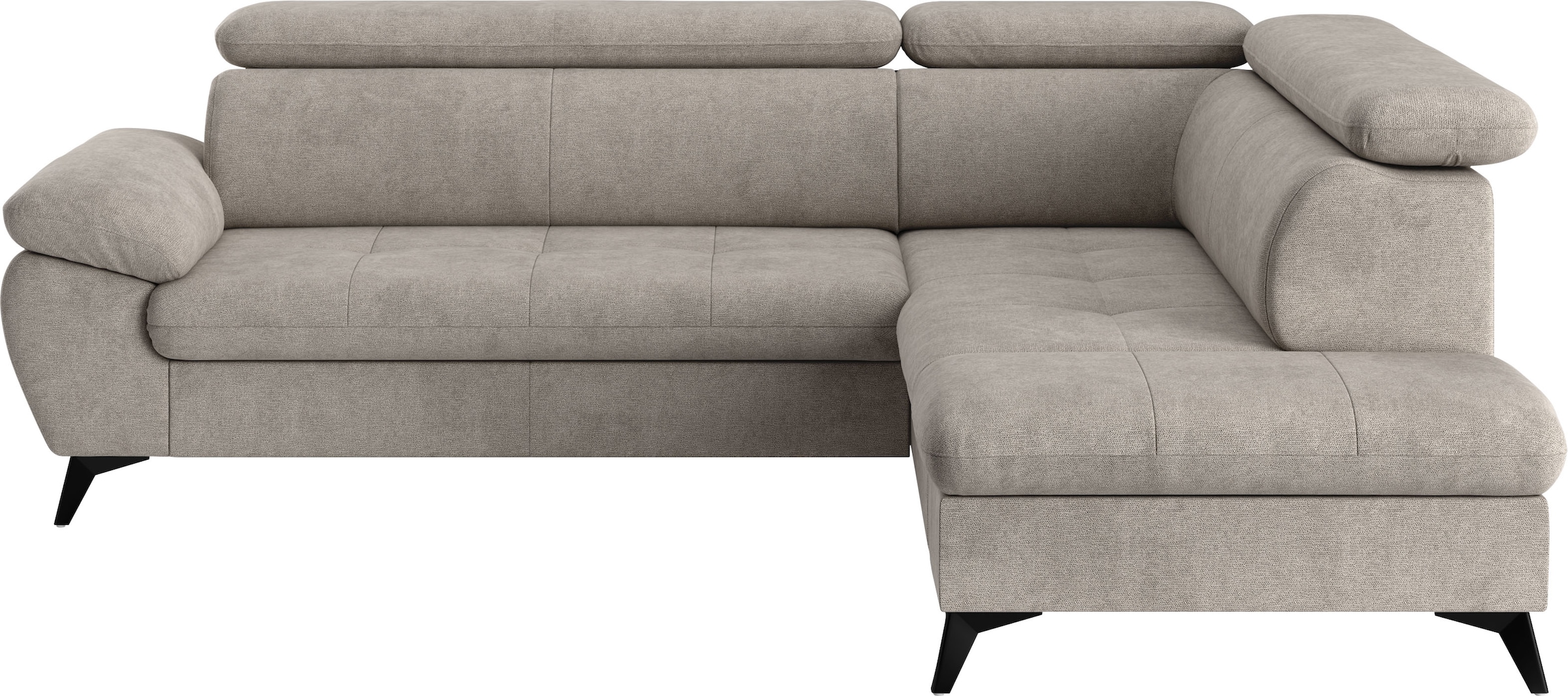COTTA Ecksofa »Hudson L-Form, B: 256 cm« mit Kopfteilverstellung, optional Bettfunktion & Bettkasten