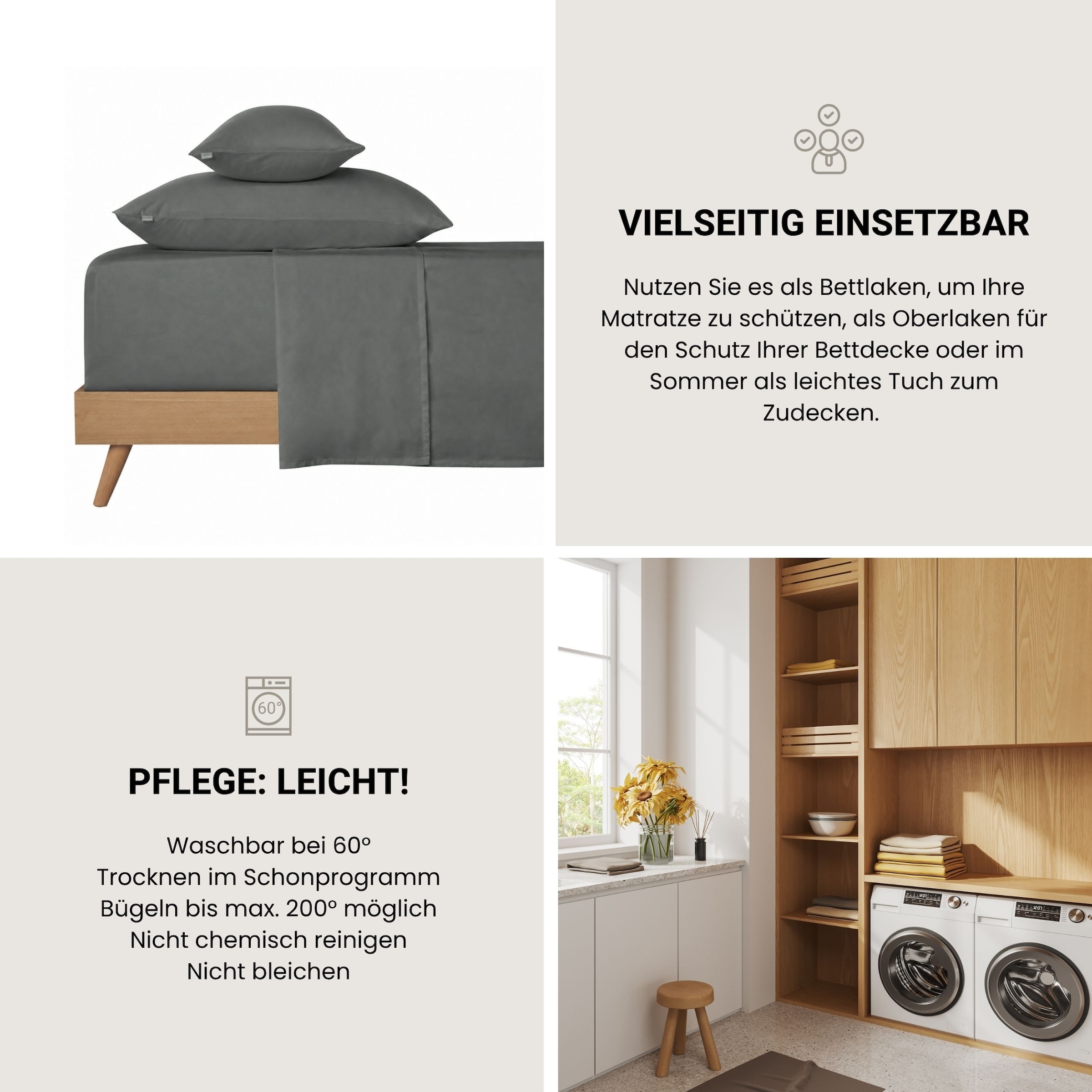 Schiesser Bettlaken »Smoothy aus glatter Baumwolle in klassischer, hotelinspirierter Optik« Oeko-Tex® zertifiziert