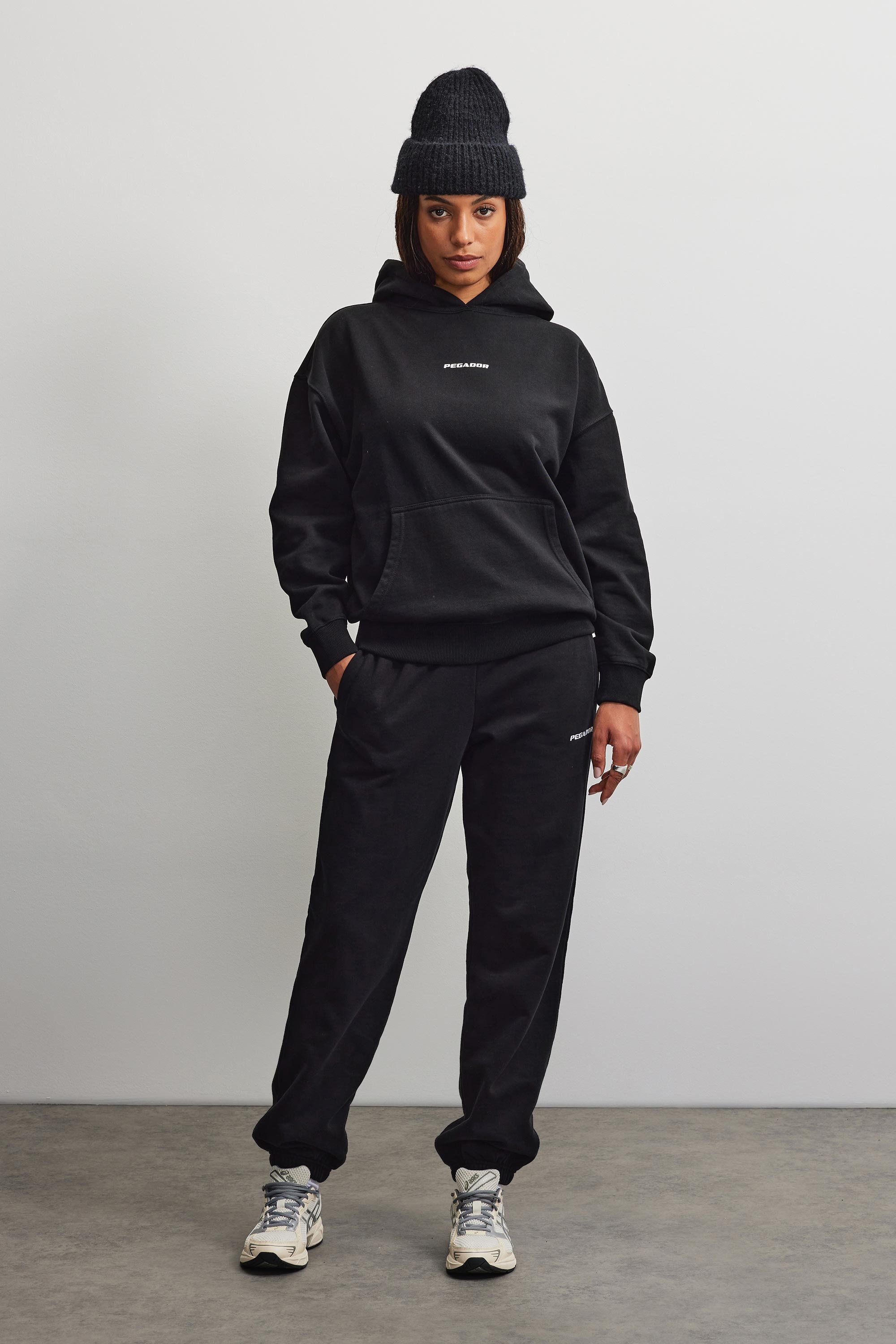 PEGADOR Sweat à capuche »ATNA LOGO OVERSIZED HOODIE«, mélange de coton, oversize
