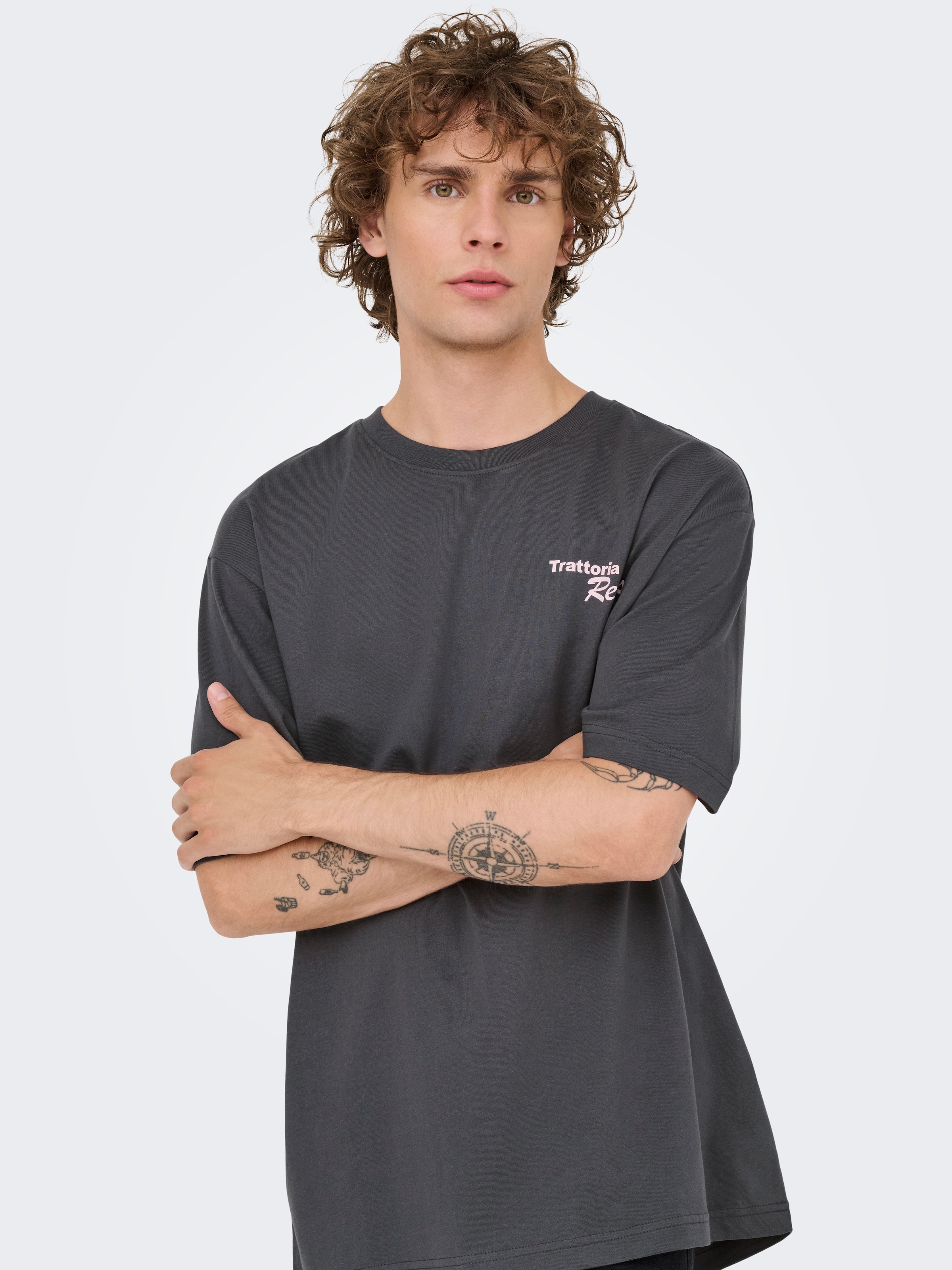 ONLY & SONS T-Shirt »ONSNATHAN RLX SS TEE NOOS« Baumwolle, relaxed fit