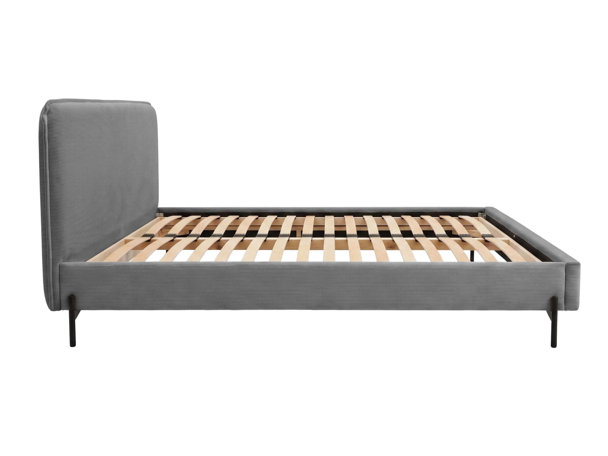Home affaire Lit rembourré »LAVOISIER Bettgestell mit Lattenrost, Breite 140/160/180/200 cm, Cord« lit à cadre avec tête de lit, sans matelas ni surmatelas