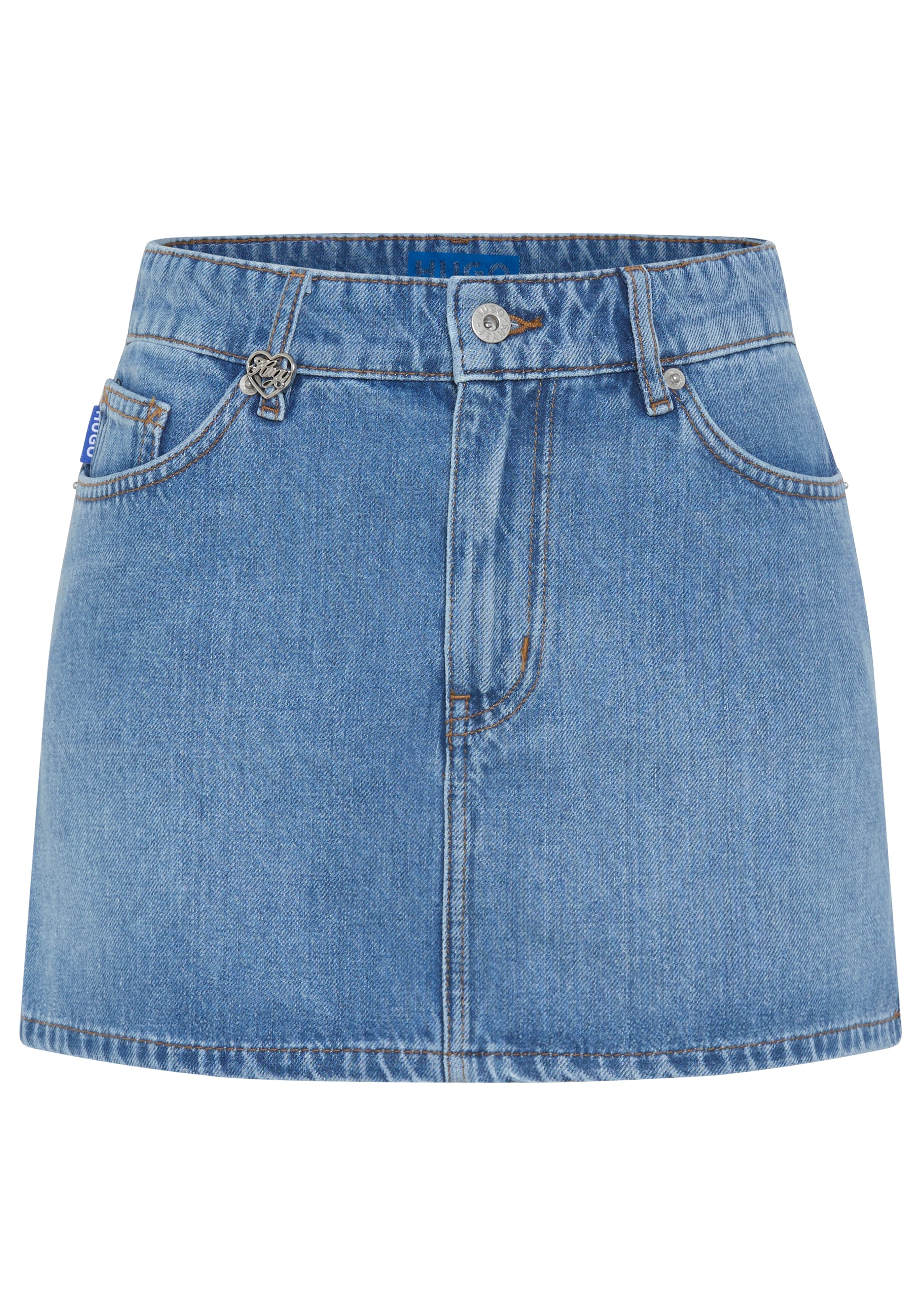 HUGO Blue Jupe en jean »Galanie« in Mini Länge, Mid Rise