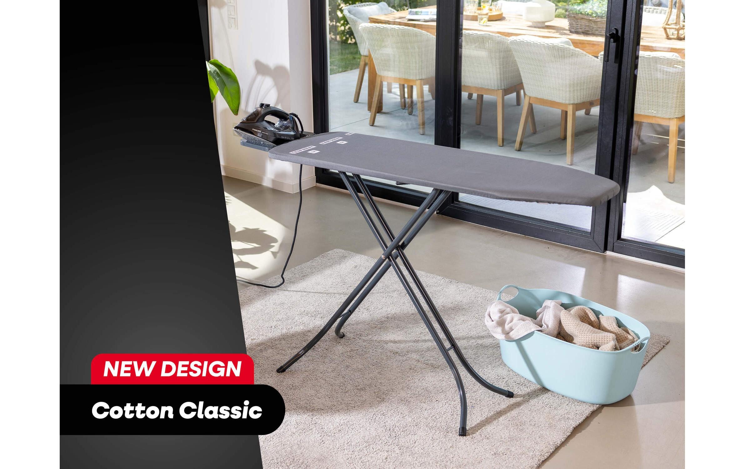 Leifheit Housse de planche à repasser »Cotton Classic S/M Black«