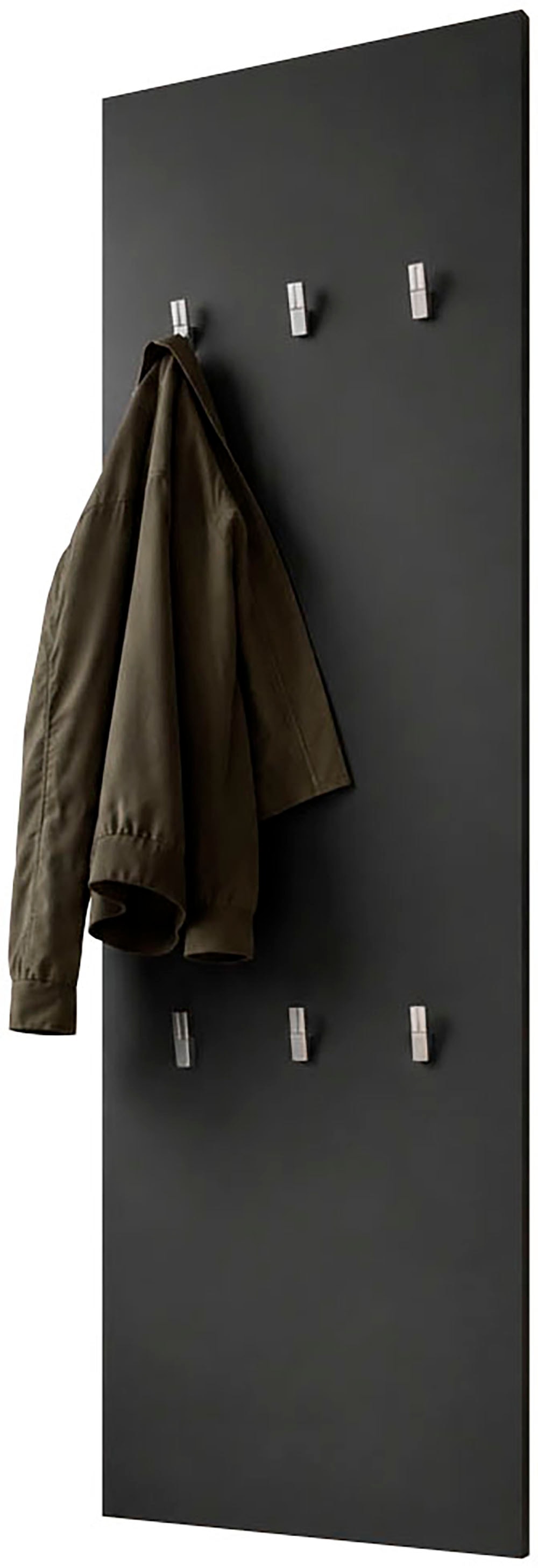 borchardt Möbel Garderobenpaneel »Vaasa, 123x45cm mit Metallhaken« Garderobe hängend, 6 Haken, Wandgarderobe