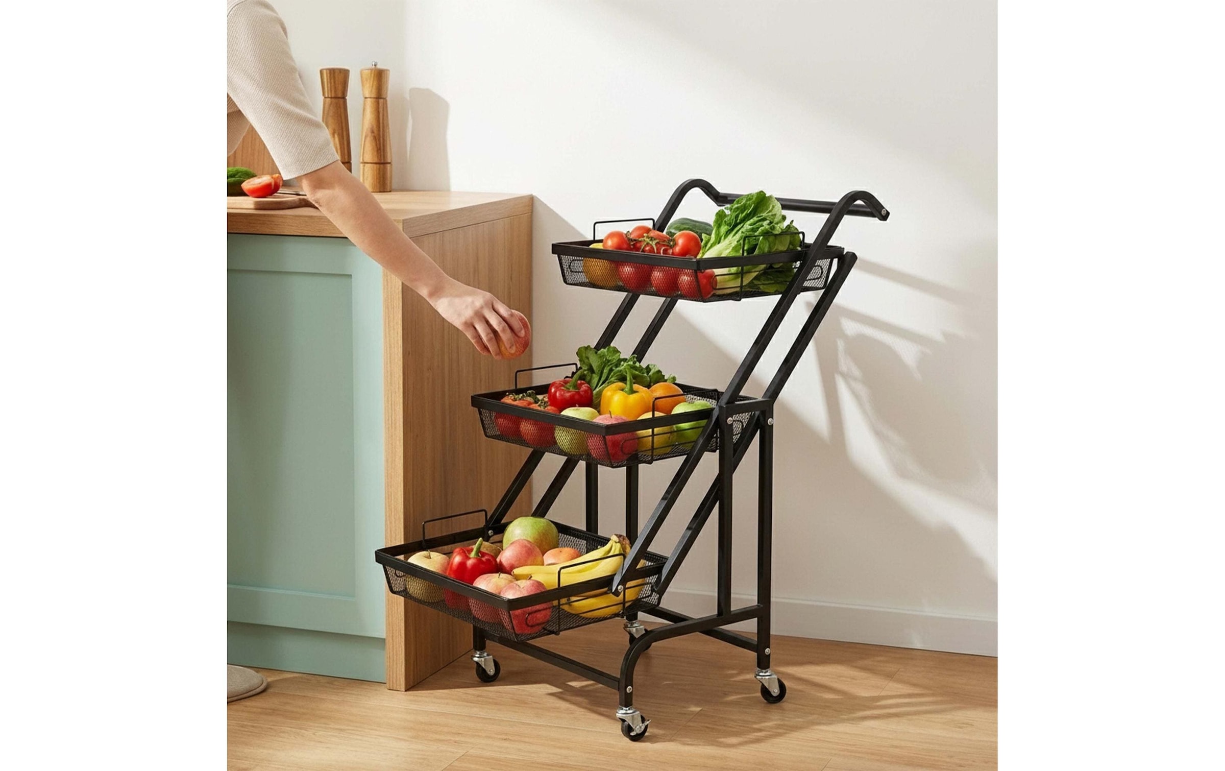 relaxdays Chariot de cuisine »44 x 94.5 x 30 cm«