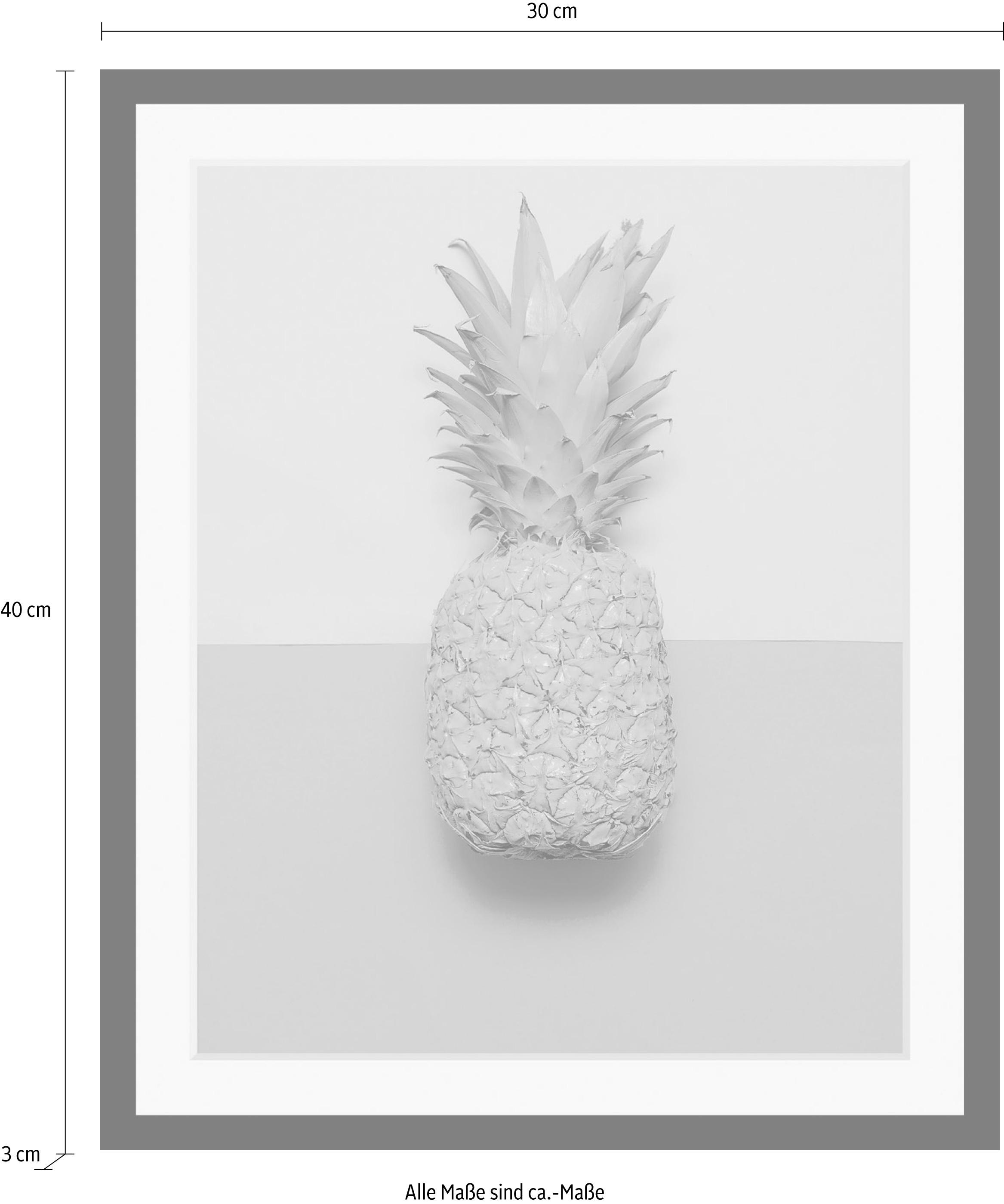 queence Bild »Ananas« Ananas | Essen | Humor | Lebensmittel | Obst | Obst Bilder HD Premium Poster-Druck inkl. Holzrahmen