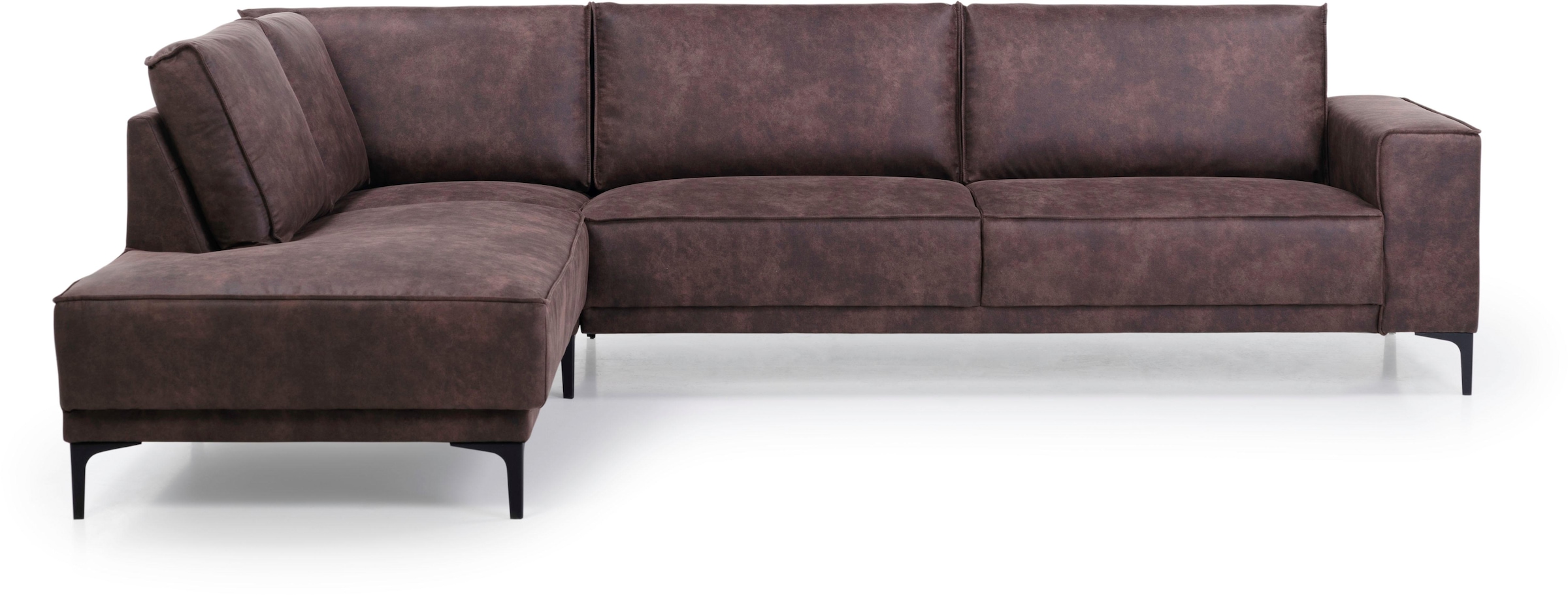 GOODproduct Ecksofa »OLAND Luxus-Microfaser L-Form, B: 289 cm, Skandi-Design« Struktur, Flachgewebe, Luxus-Microfaser, Boucle