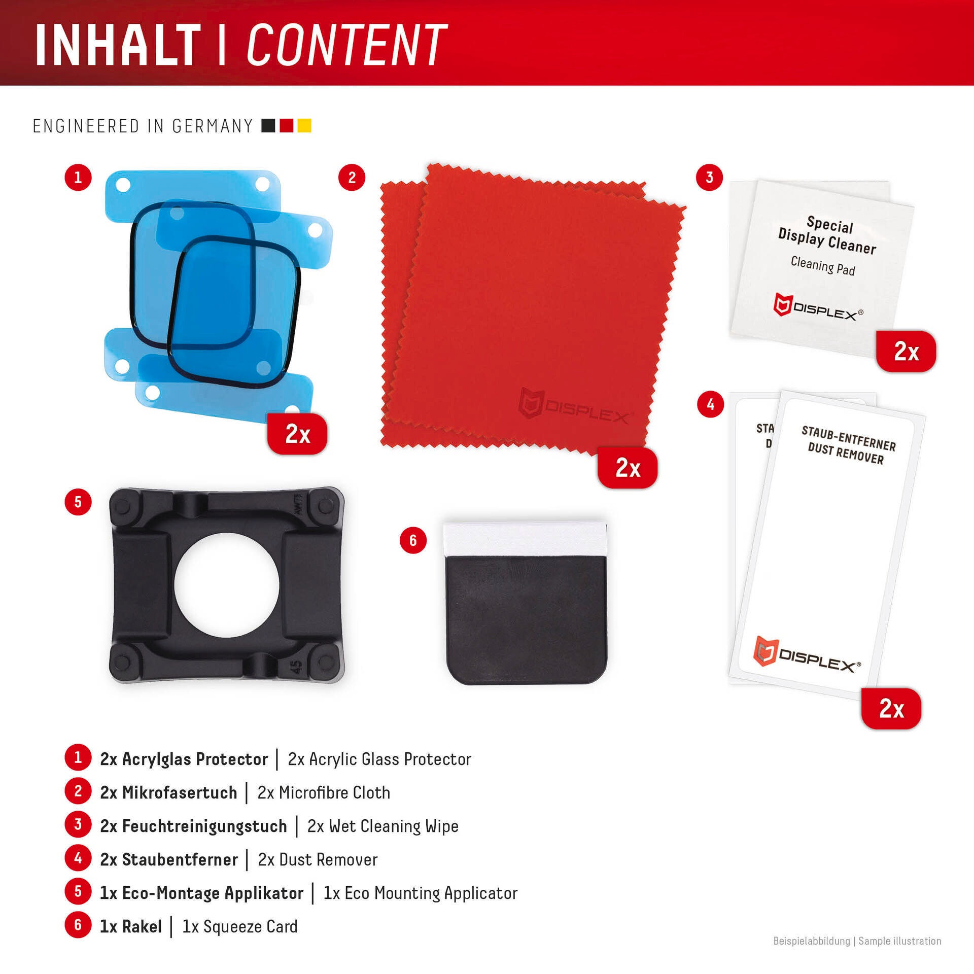 Displex Displayschutzglas »Smartwatch Glass Unbreakable Protector Full Cover« für Apple Watch Series 7 41 mm;Apple Watch Series 8 41 mm;Apple Watch Series 9 41 mm Packung, 2x Acrylglas Protector,  Displayschutzfolie, kratz- & stossfest