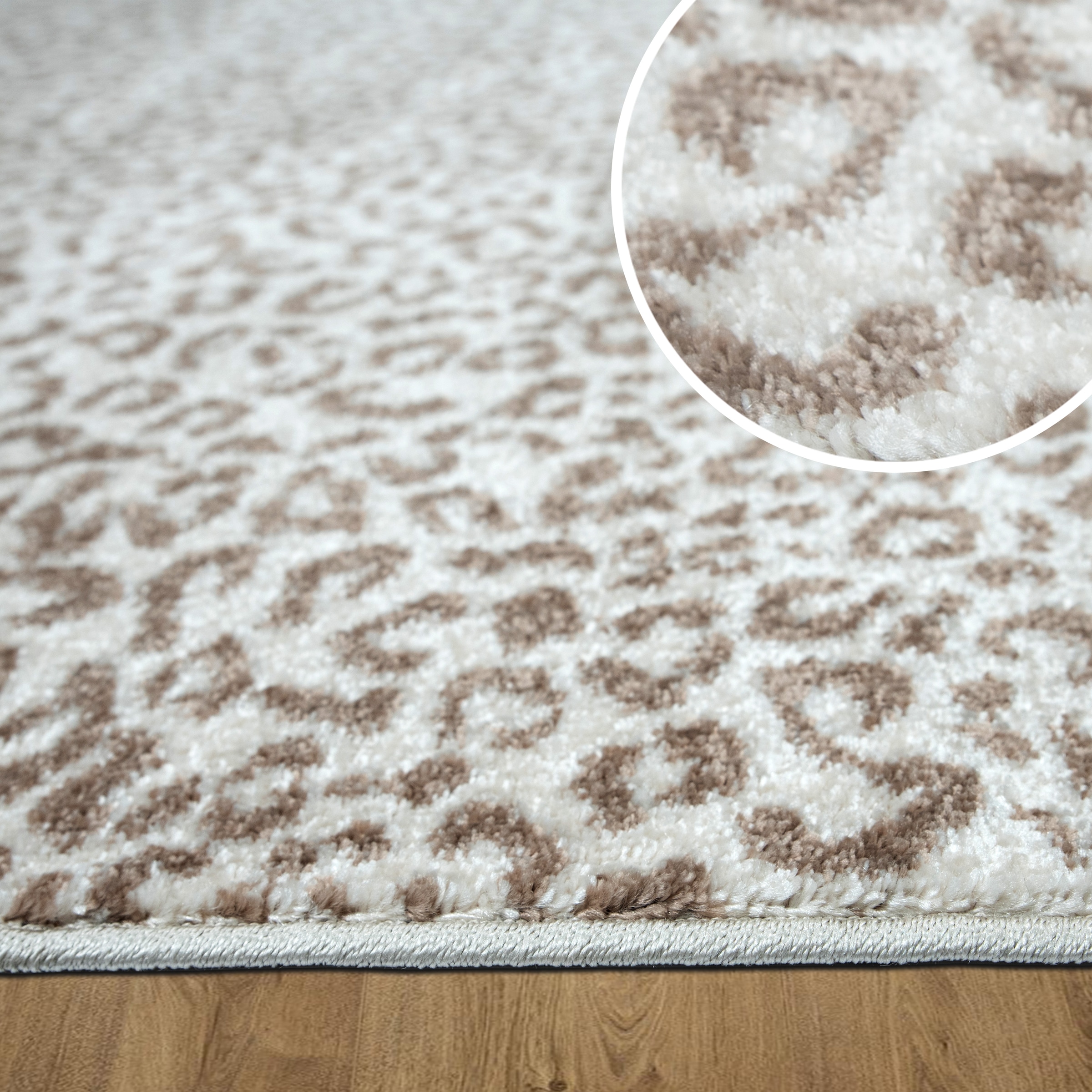 GOODproduct Teppich »Fynna, Leoparden-Muster, Animalprint« rechteckig 9 mm Höhe besonders weicher Flor, Wohnzimmer, Schlafzimmer, Esszimmer, Leo