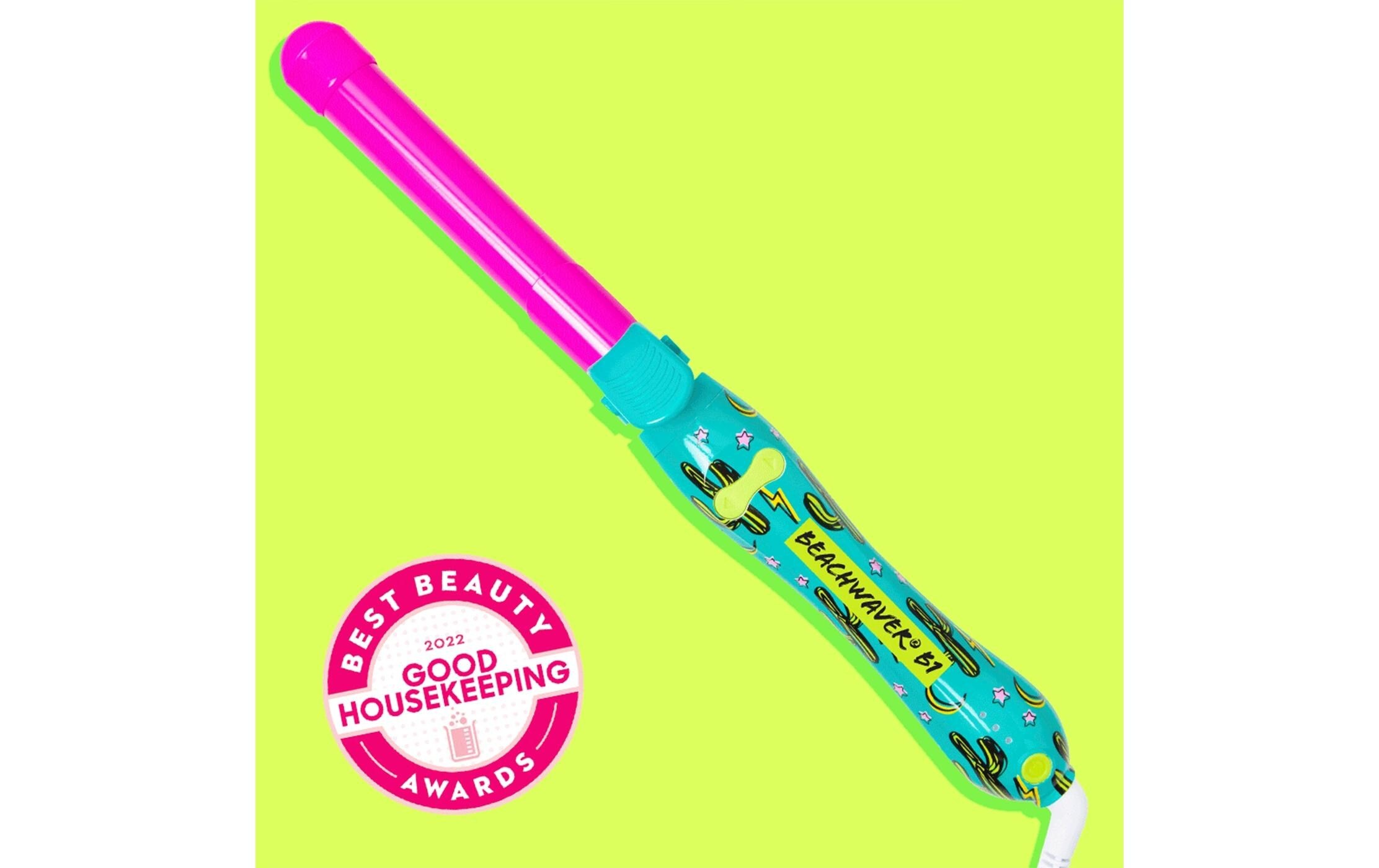 BEACHWAVER Fer à friser »Neon B1 Neon Desert« fer à boucler céramique rotatif professionnel pour ondulations et boucles
