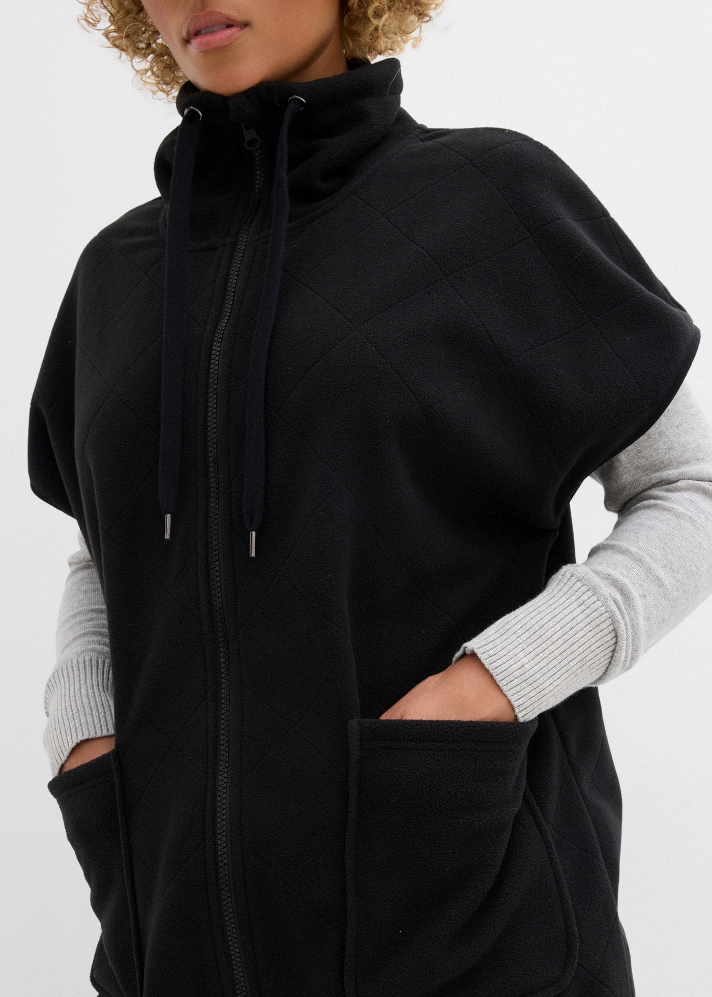 bonprix Gilet polaire coupe décontractée, épaules tombantes
