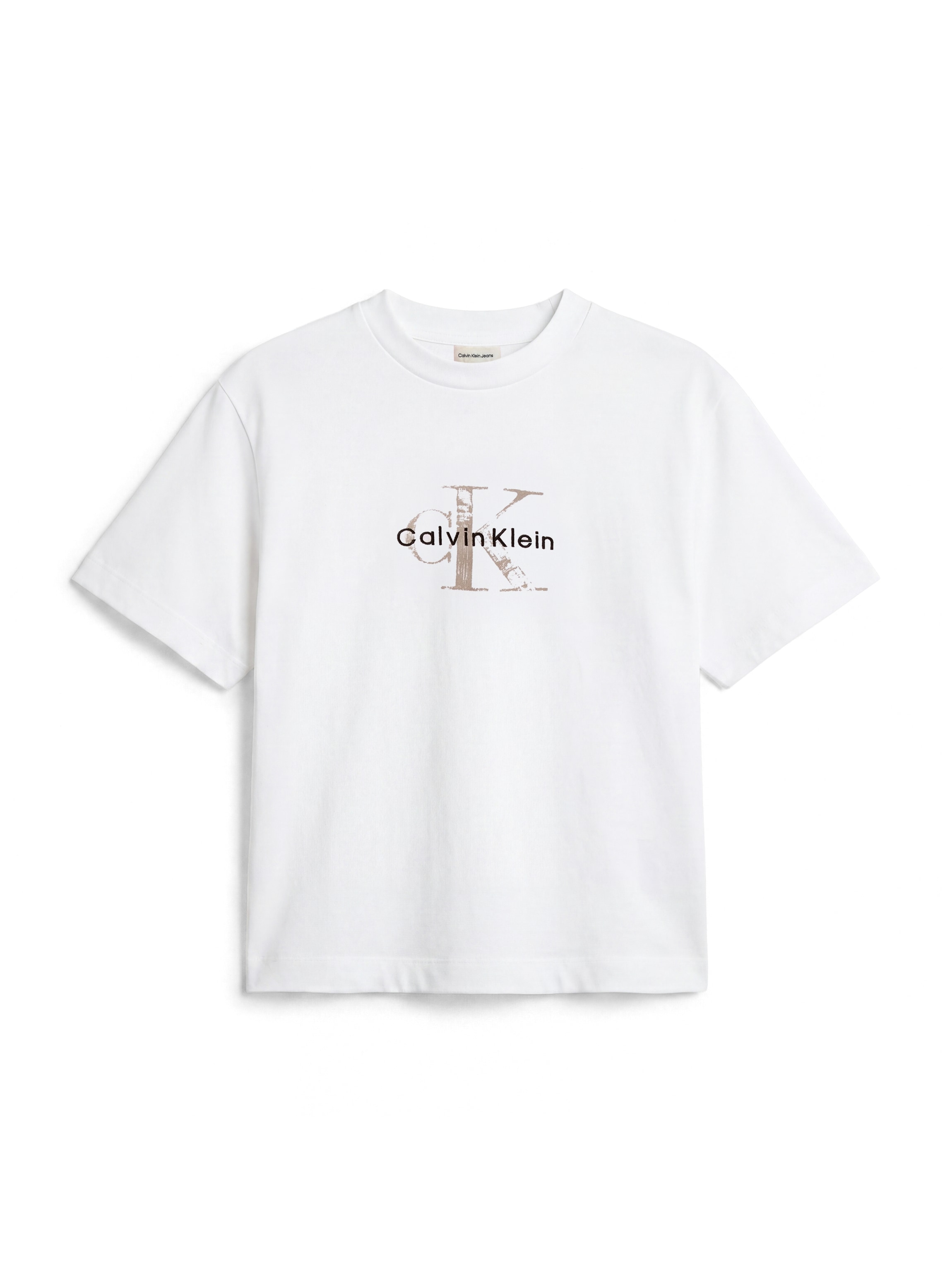 Calvin Klein T-shirt »BOXY HAND DRAWN MONOLOGO TEE« coupe régulière, logo