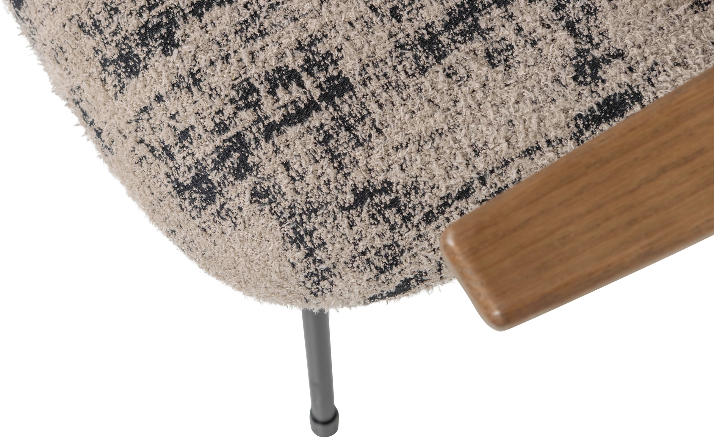 WOOOD Fauteuil lounge »Aure mit Olly-Gewebtem Bezug und Armlehnen B 69 x T 64 x H 69 cm« très haute résistance à l'usure, capacité de charge 120 kg, motif irrégulier