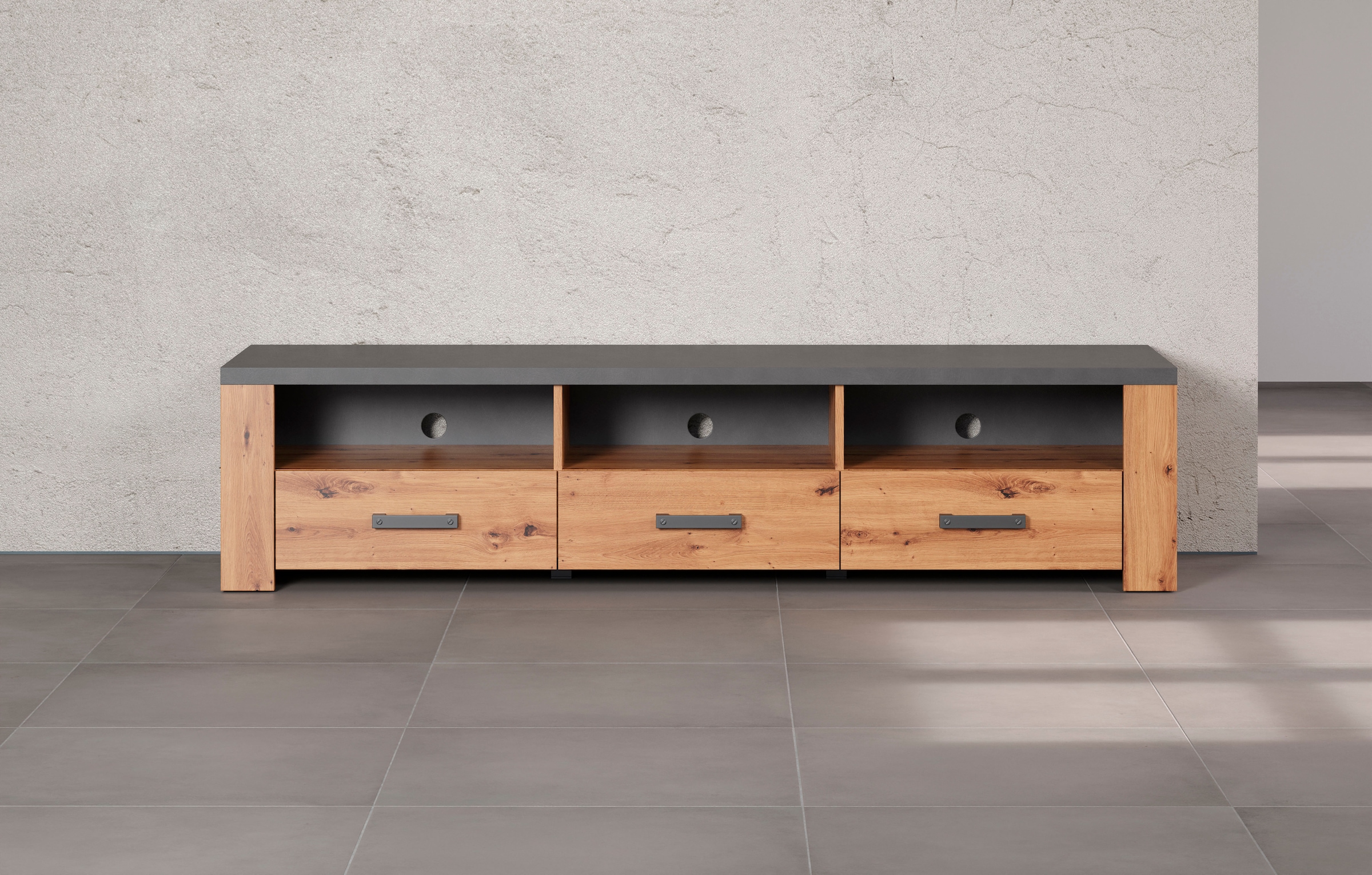 Home affaire Tableau TV »Ambres« 1 cuis tlg. TV-Board, 3 Schubkasten, 3 Fächer, Soft-Close - (B/T/H) 180/50/43 cm