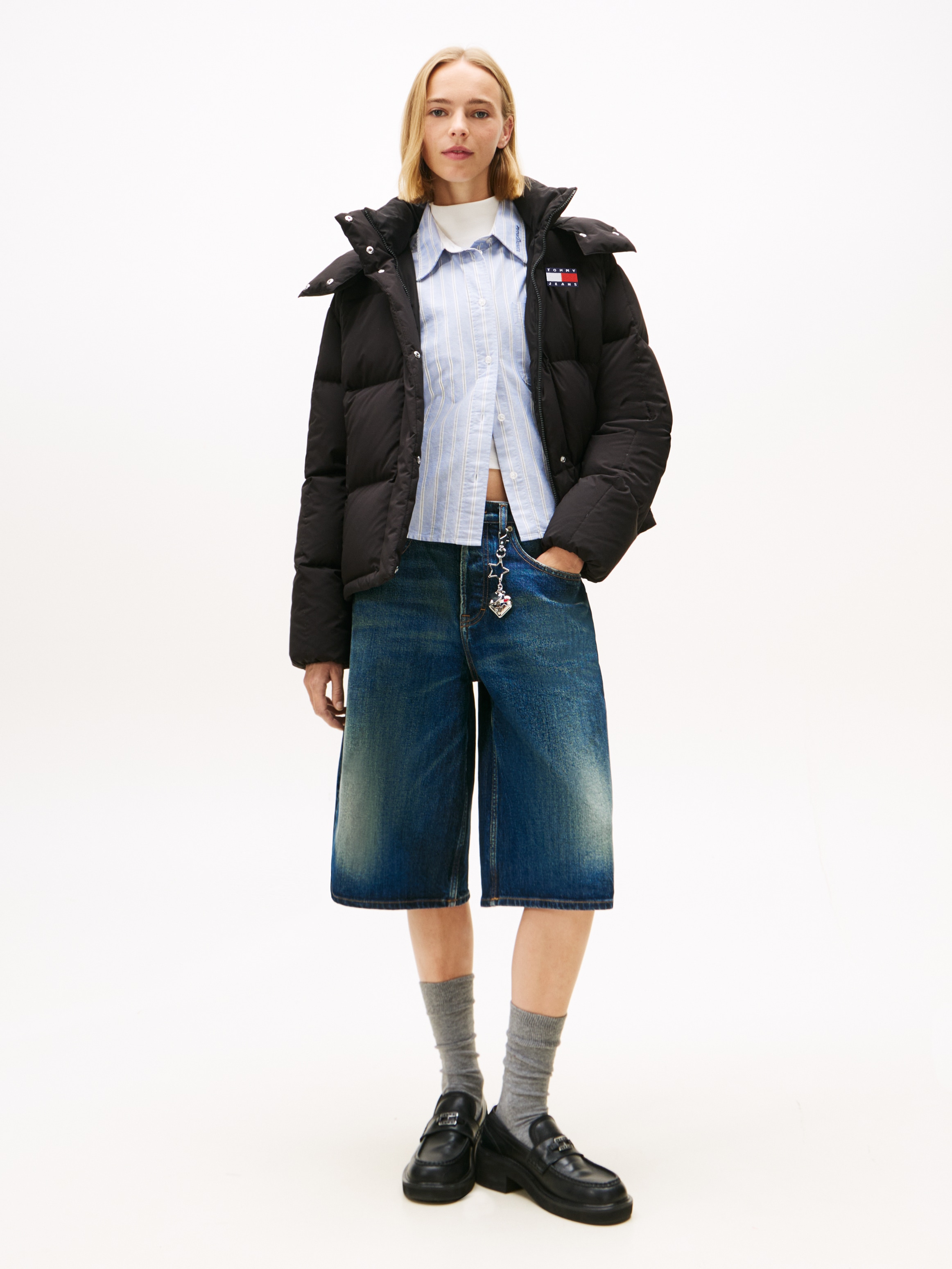 Tommy Jeans Steppjacke »TJW ALASKA GRID DOWN JACKET EXT« mit Kapuze