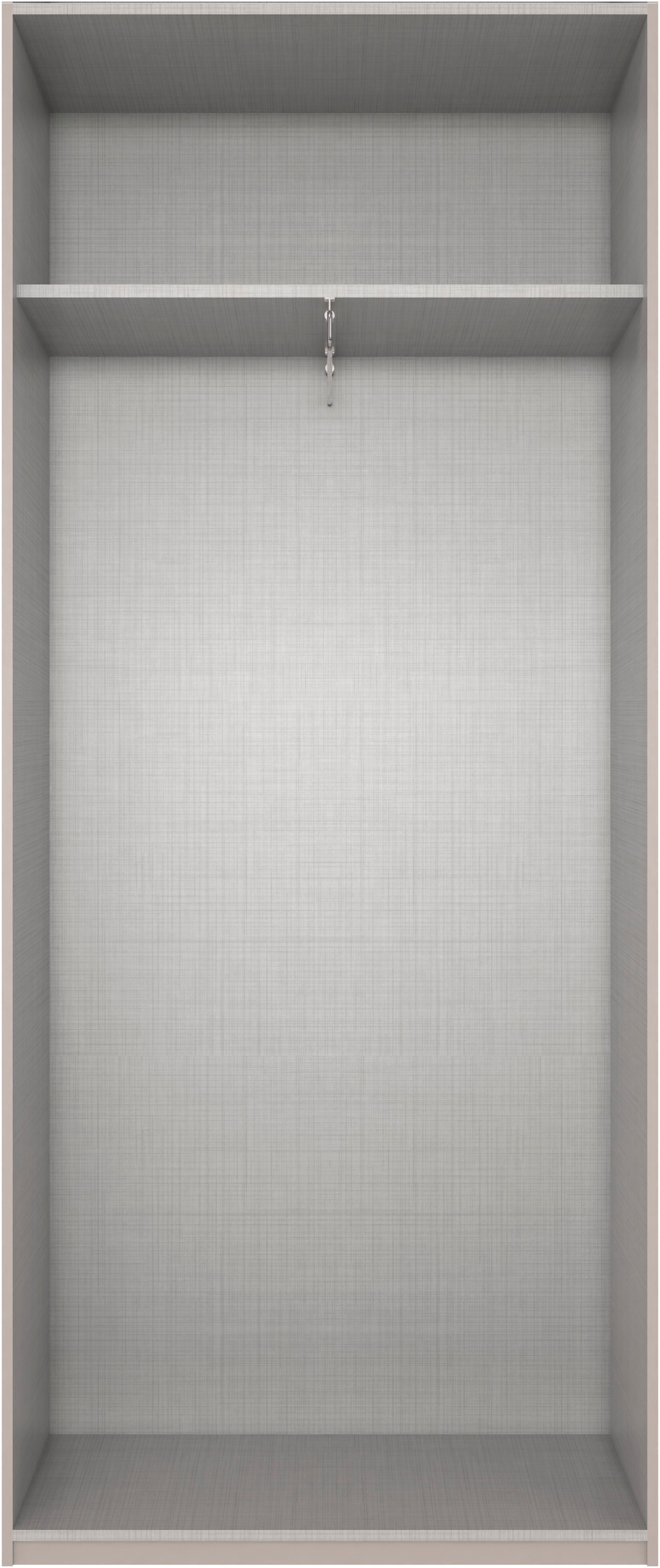 Wimex Kleiderschrank »Mugano,in 5 Breiten,2 Höhen,2 Tiefen, viele Farben, Made in Germany« in Basic oder Premium Ausstattung,  mit langen oder kurzen Griffen aus Metall, mit oder ohne Spiegel