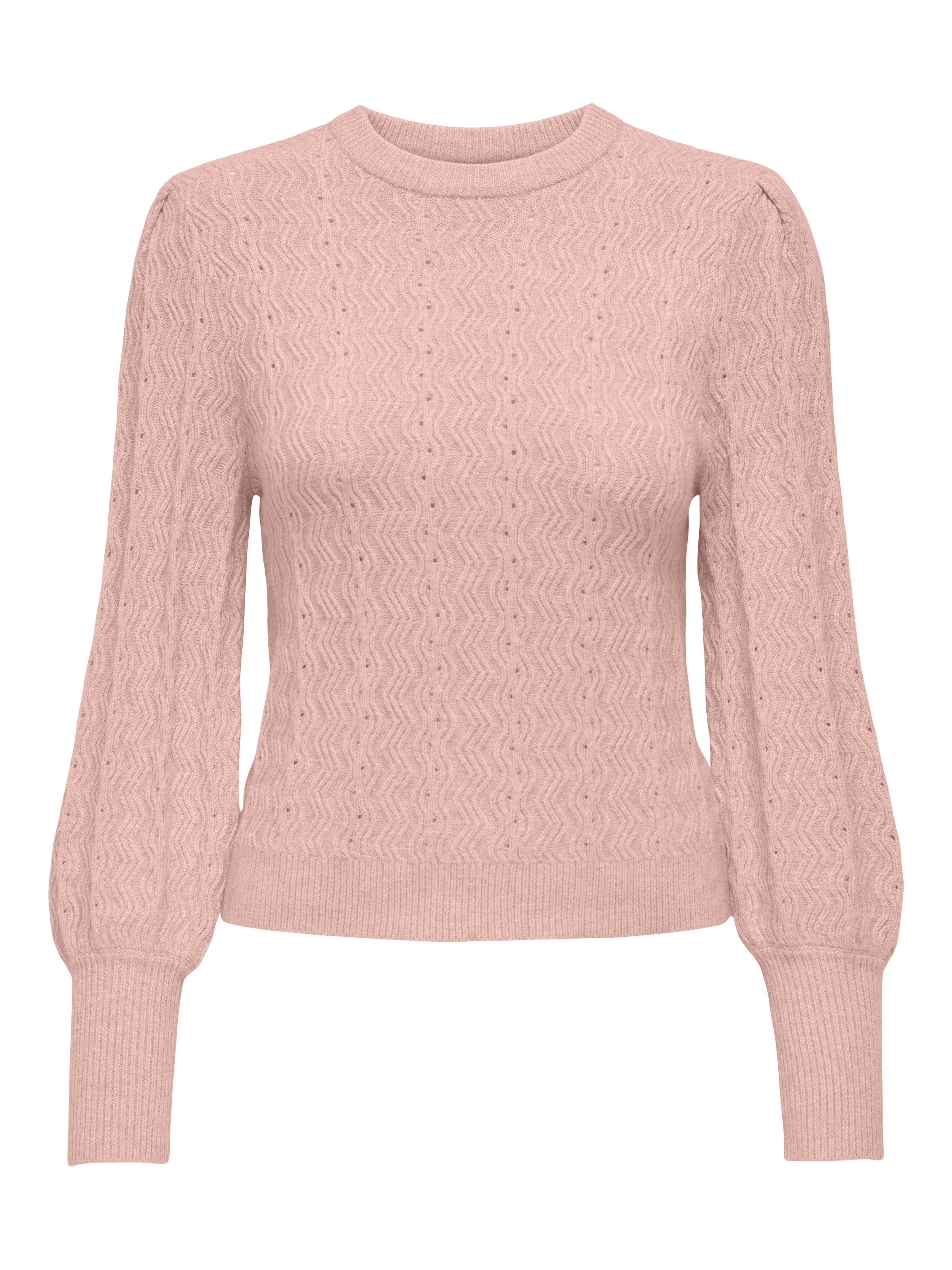 ONLY Rundhalspullover »ONLKATIA LS STRUC PUFF ONECK CC KNT«