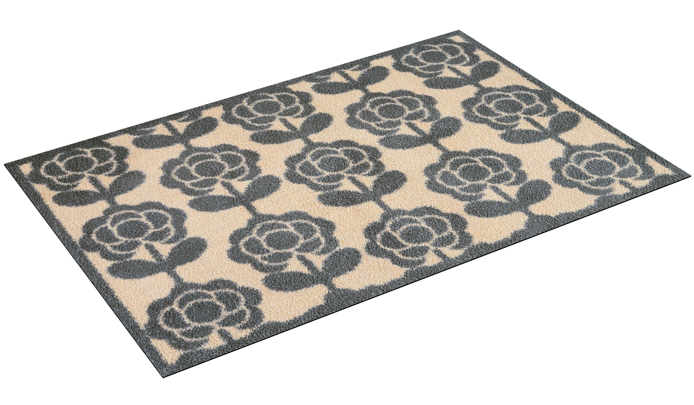 Turtle Mat Tapis de sol »Pop Flowers Neutral« Rectangulaire 9 mm Höhe