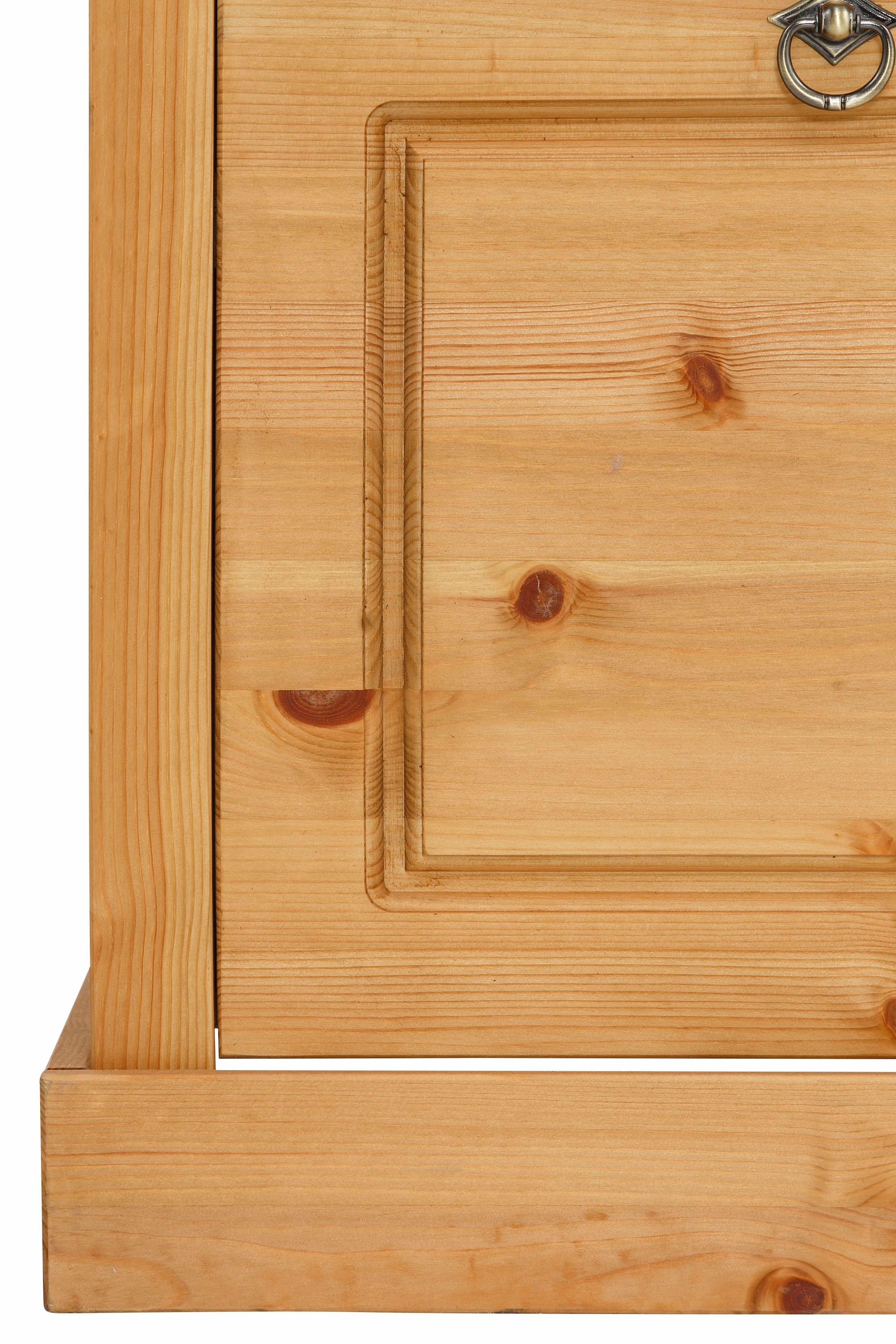 GOODproduct Schuhschrank »Basilico« aus massiver Kiefer, FSC®, Breite 90 cm, mit Schublade, Kassettenoptik