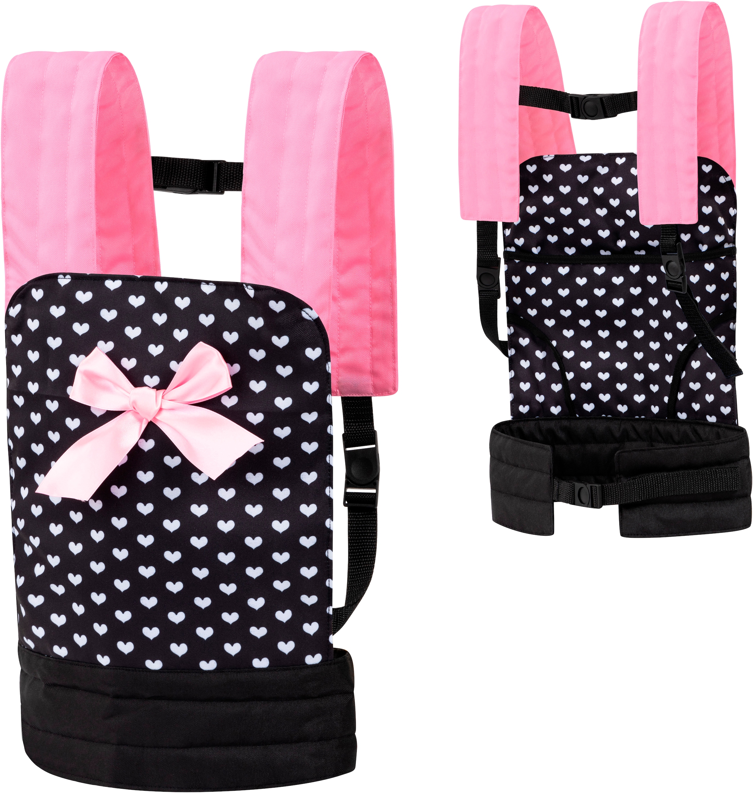 Bayer Civière de poupée »grau/rosa Schmetterling«