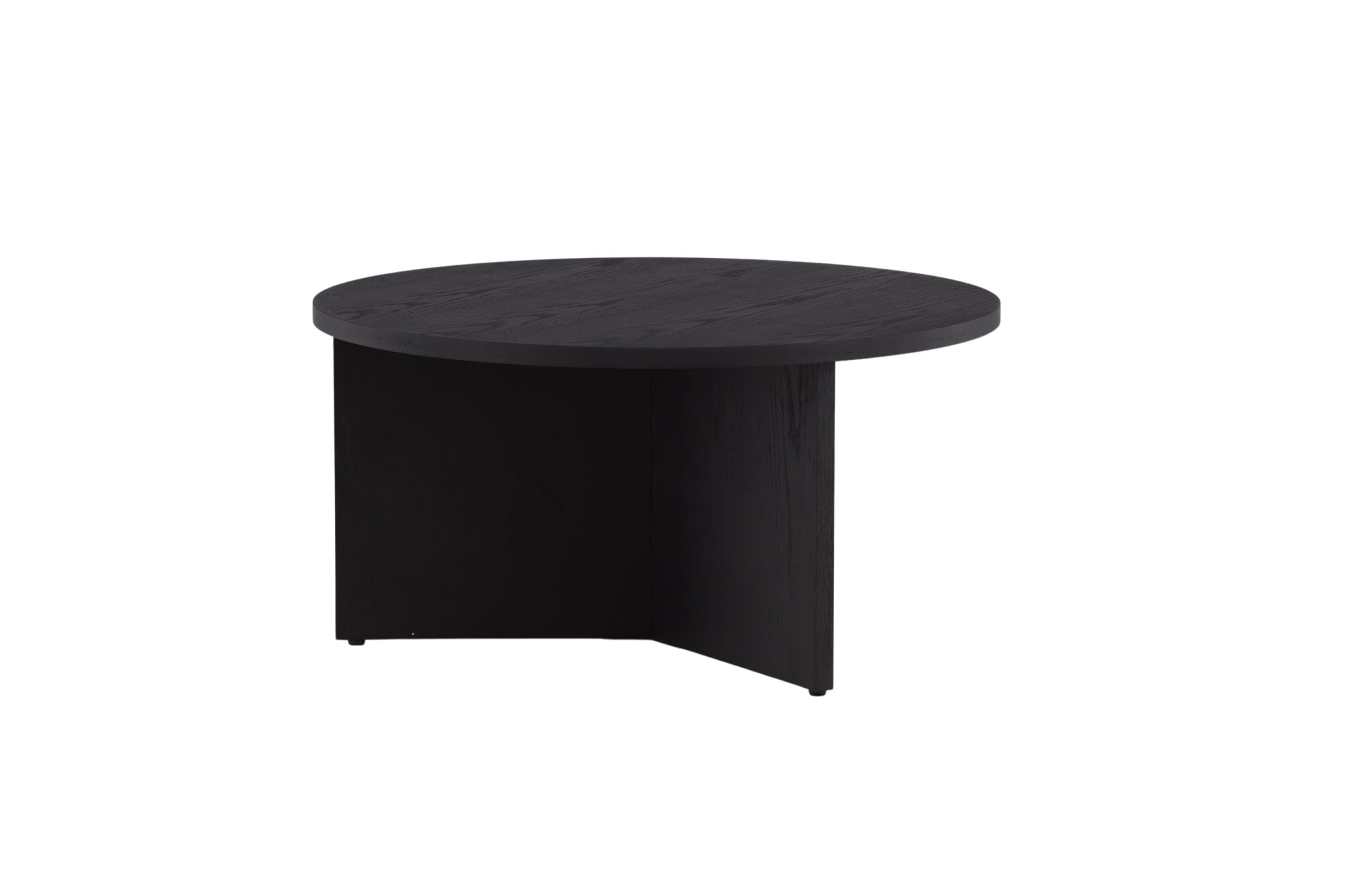 Venture Home Table basse »Saltö, kompakter Couchtisch in Holzfurnier-Optik, Schwarz, Ø 65 cm« Sofatisch, Furnier, rund, kompakt, niedrig, edel