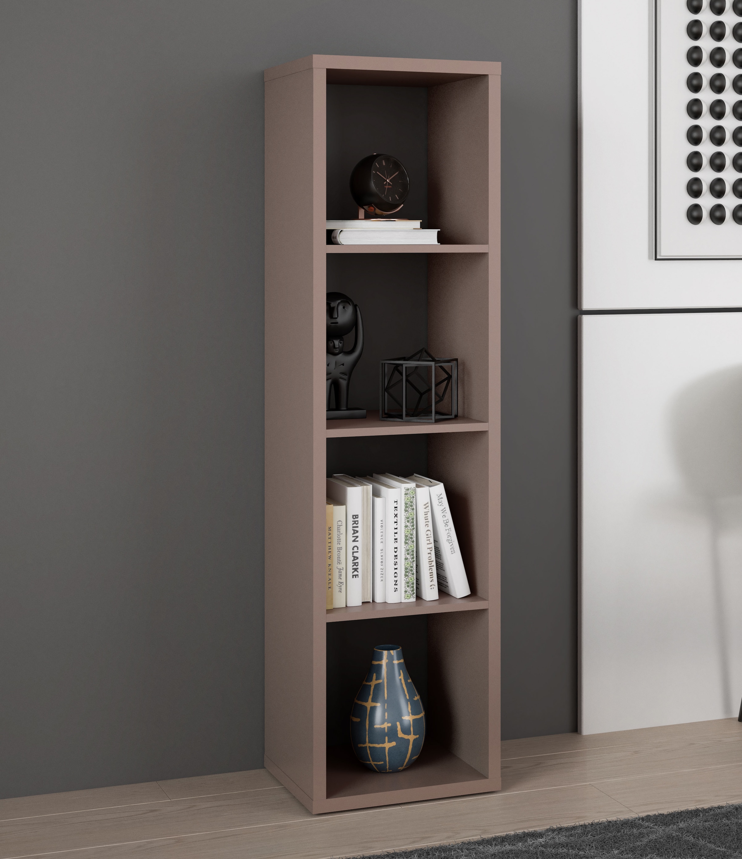 FORTE Étagère sur pied »Mauro, FSC®-zertifiziert« taille compartiment 33x33cm, 4 compartiments