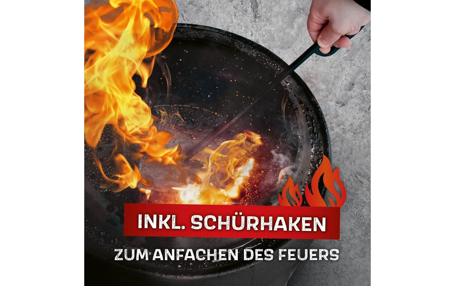 LANDMANN Panier à feu »rauchfrei high 50 cm«
