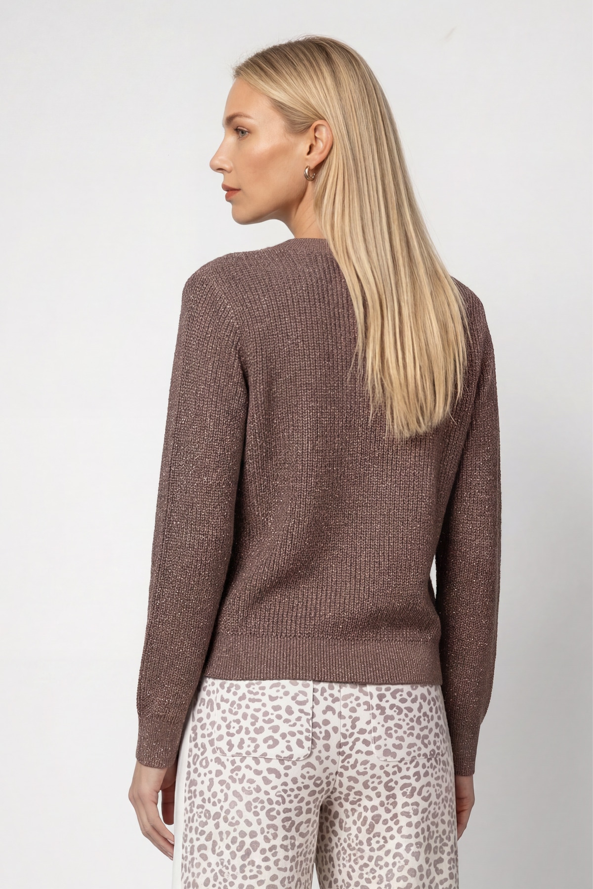 Monari Rundhalspullover »Pullover Basic Lurex« Regular fit mit Rundhalsausschnitt