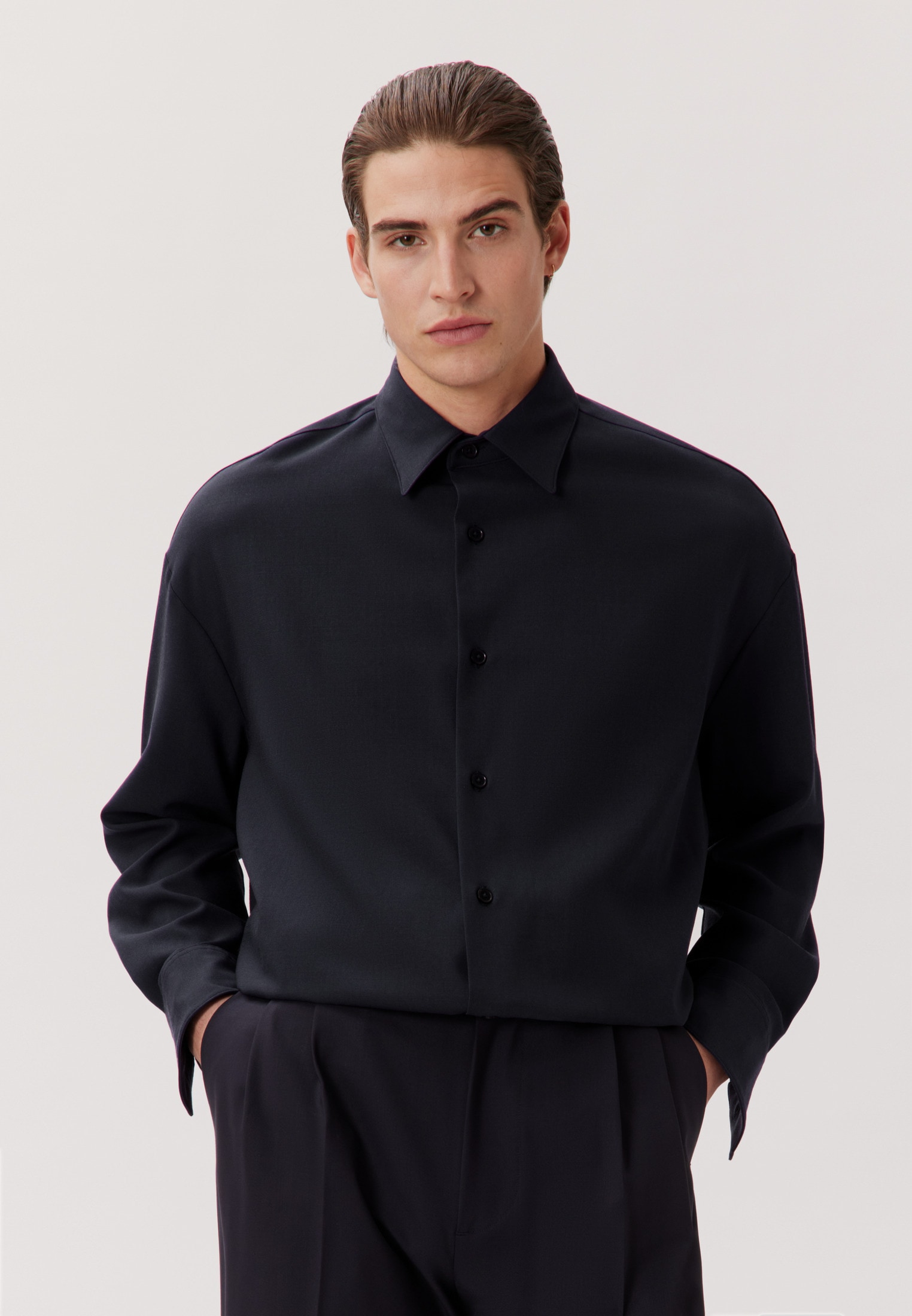 studio seidensticker Businesshemd »Studio« Oversized 1/1 Kentkragen Uni