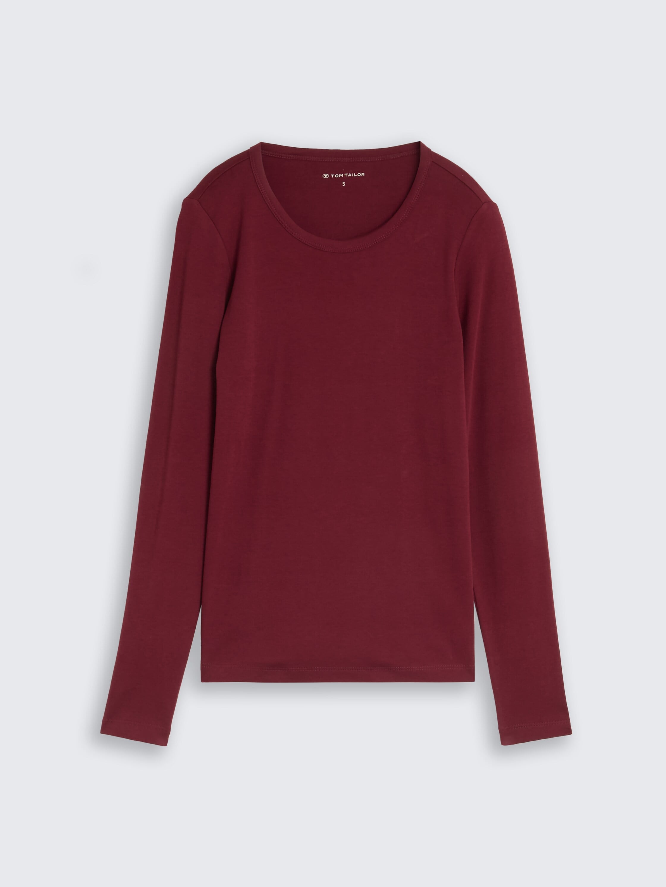 TOM TAILOR Langarmshirt »Regular« mit Rundhalsausschnitt und Stretch