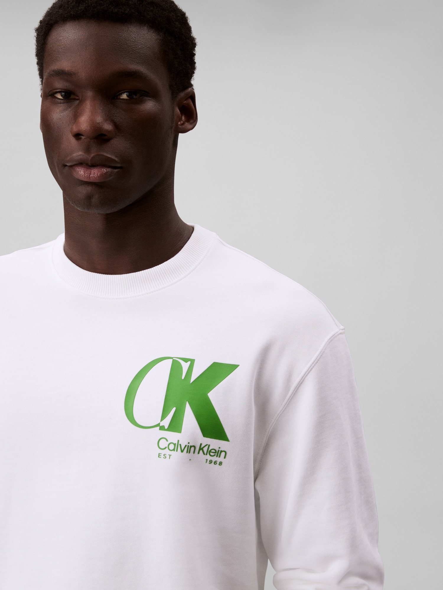 Calvin Klein Jeans Sweat-shirt »LS EU 350TERRY CK OVERLAP GRAPHI«, Col rond, coupe régulière

