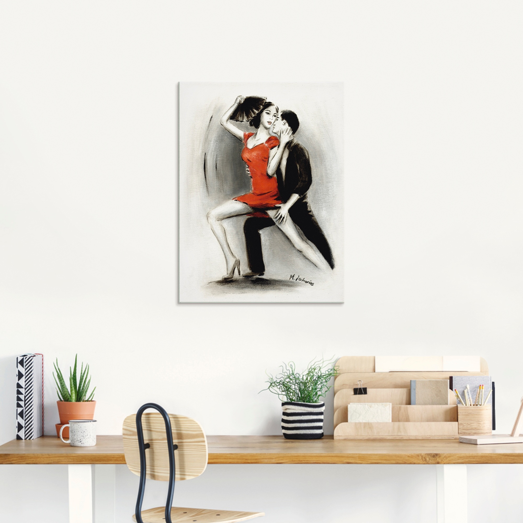Artland Tableau en verre »Leidenschaftliches Tanzpaar« Personnes 1 cuis tlg. disponible en différentes tailles