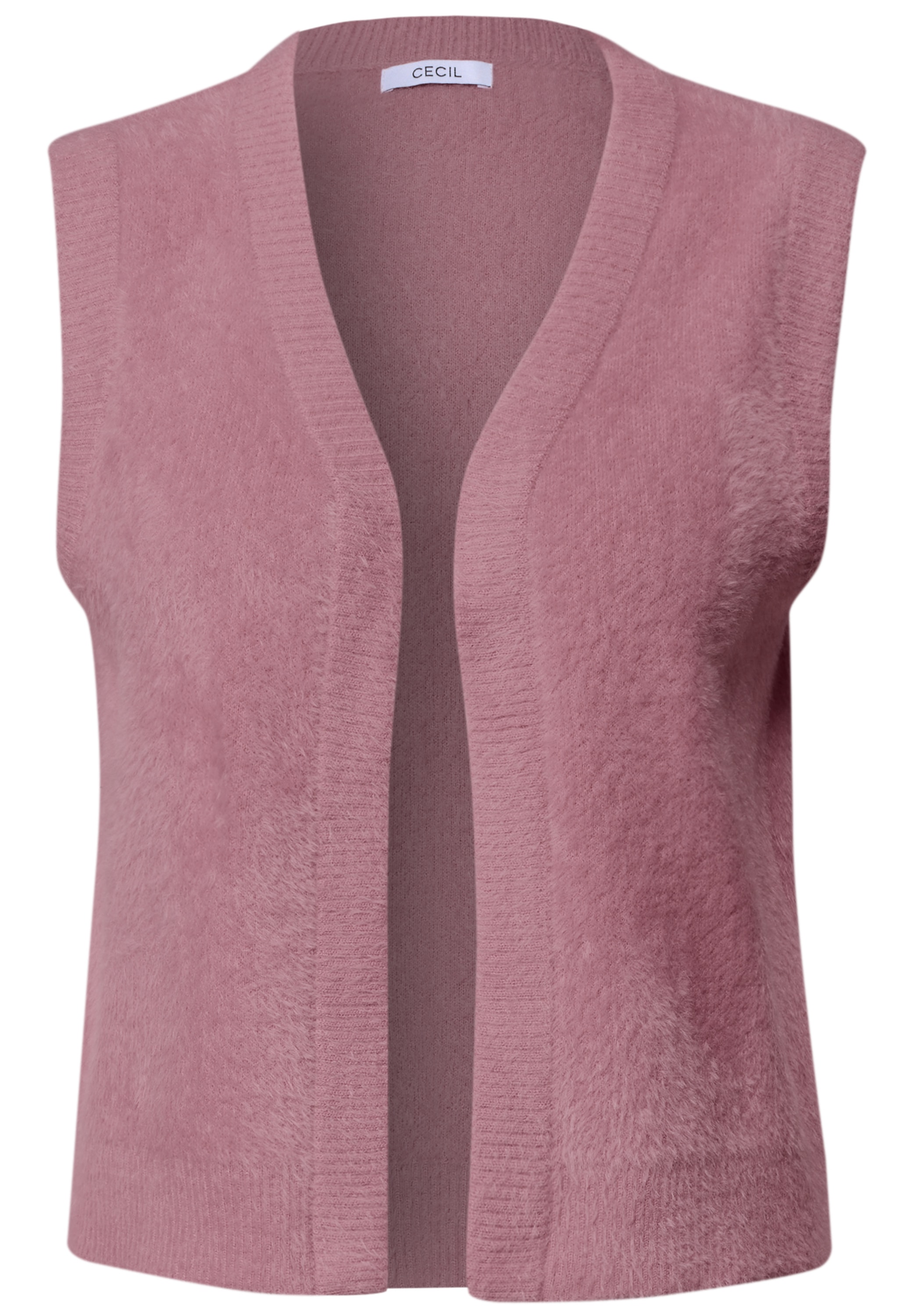 Cecil Gilet tricoté gilet matelassé ouvert uni