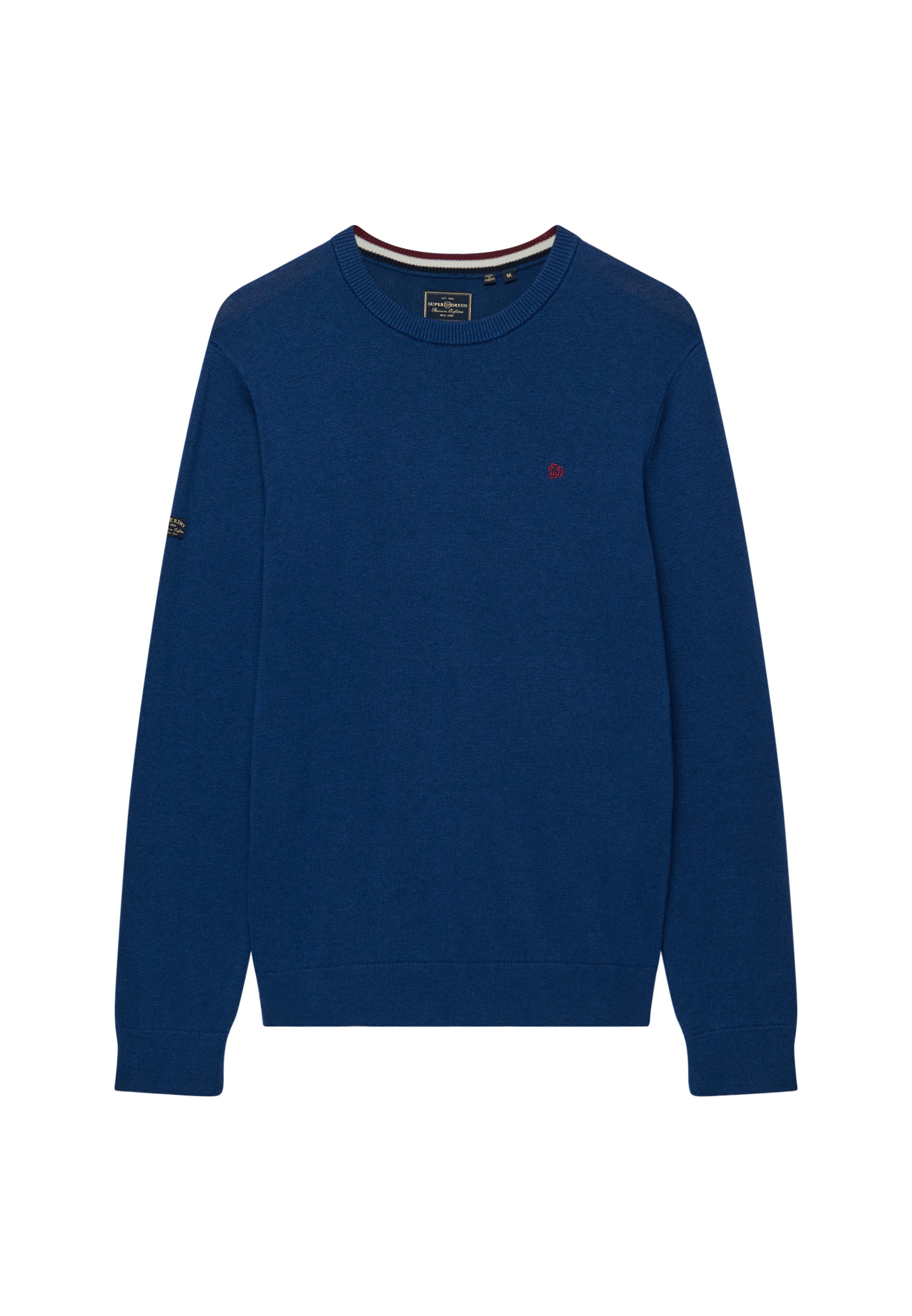 Superdry Pull à col rond »PREP ESSENTIAL COTTON JUMPER« Coton, coupe slim
