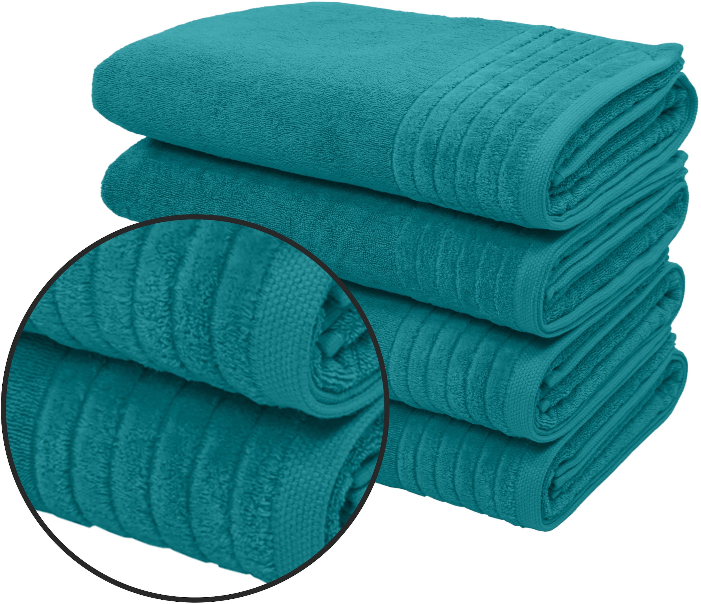 my home Duschtücher »Sanremo Premium, Premium Handtücher, 600 gr/m², 70x140cm« mit Bordüre, flauschig und weich, dicke Qualität, 5 Jahre Garantie