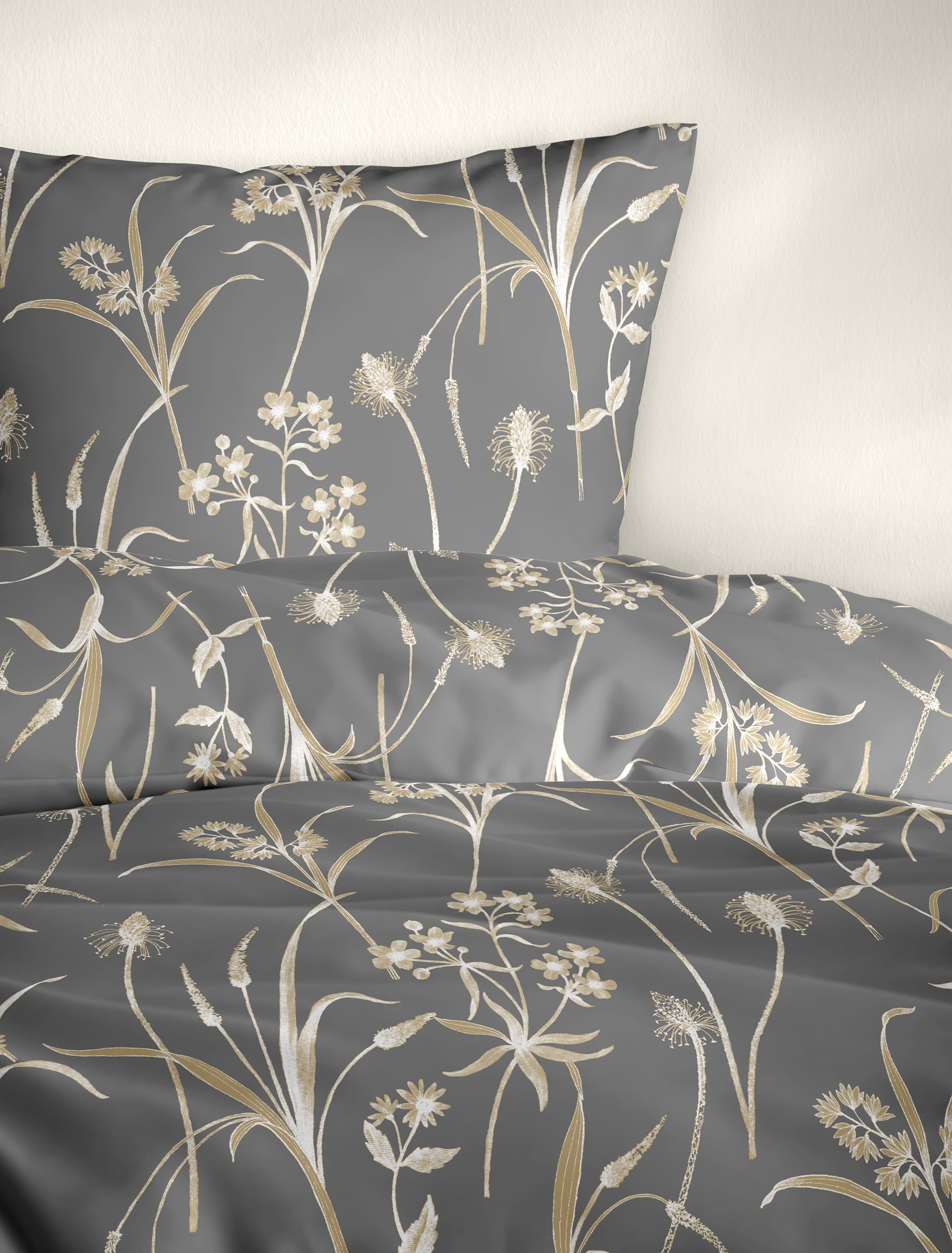 BIERBAUM Linge de lit »3987« 2 cuis Mako-Satin, 100 % Baumwolle, pflegeleicht