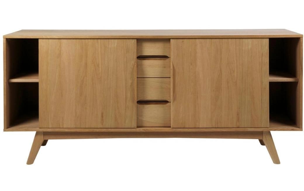 AC Design Sideboard »Marte« Anrichte, Eiche/Furnier, 2 Schiebetüren, 4 Schubladen, Breite 180 cm